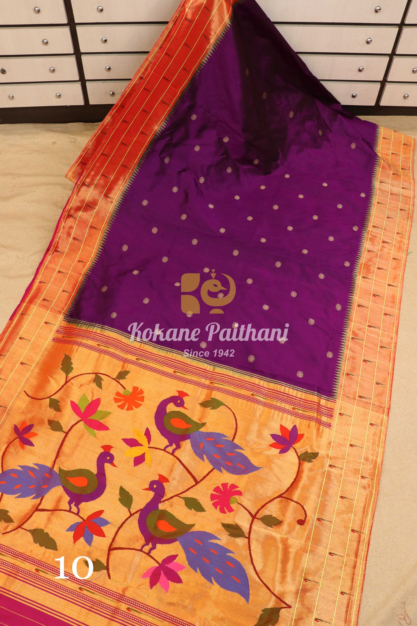 Triple Muniya Brocade Paithani Saree