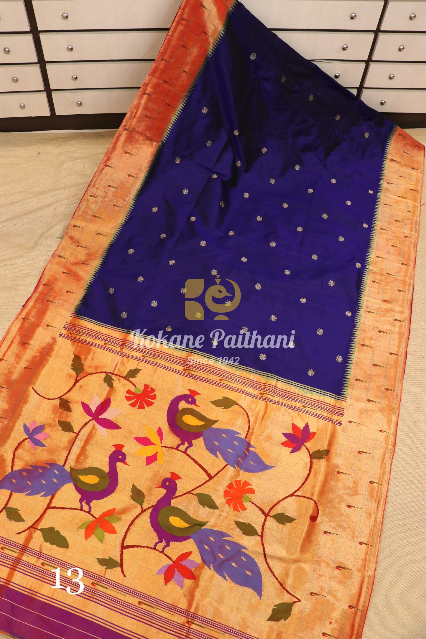 Triple Muniya Brocade Paithani Saree