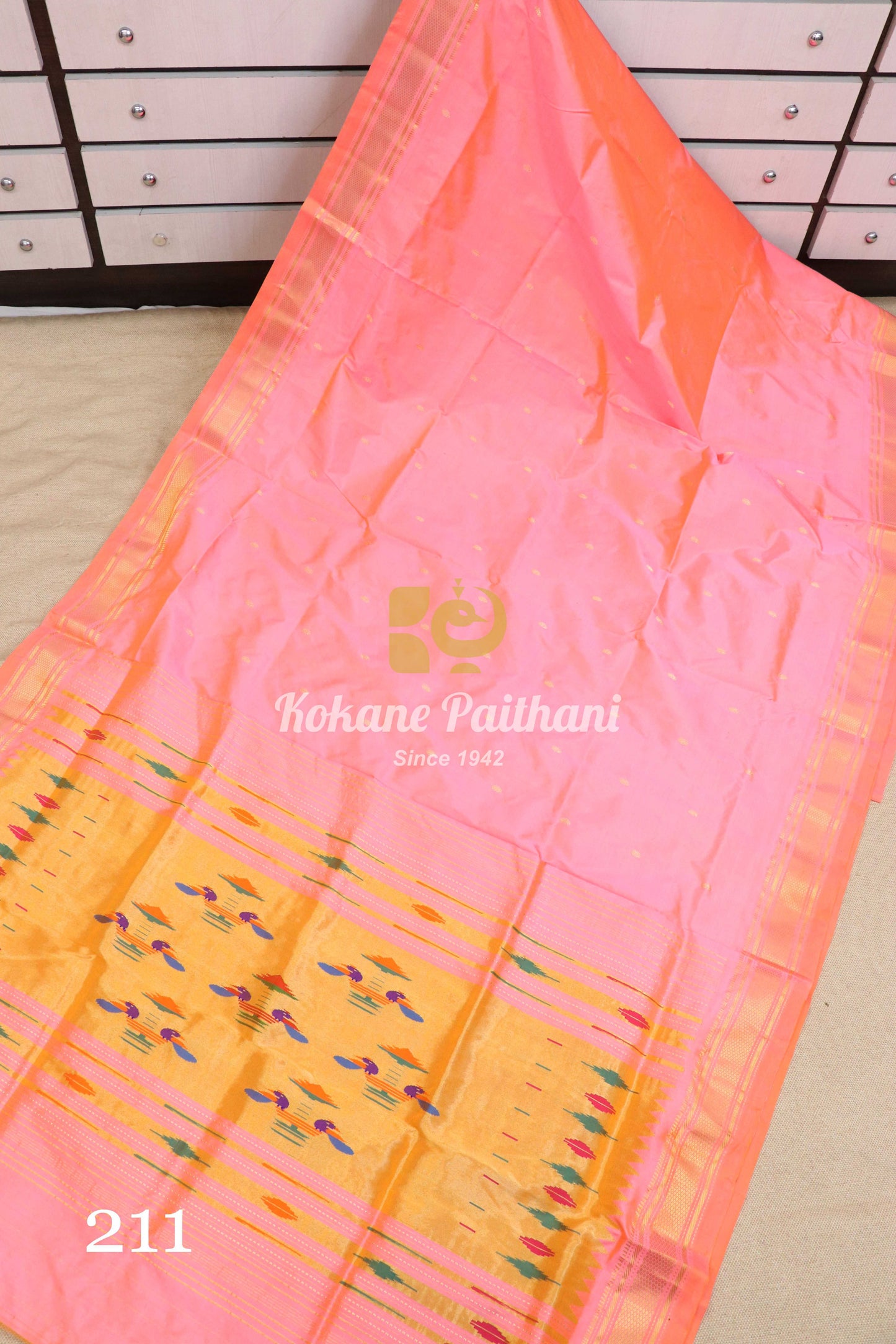 Traditional Pallu Silk Paithani Saree