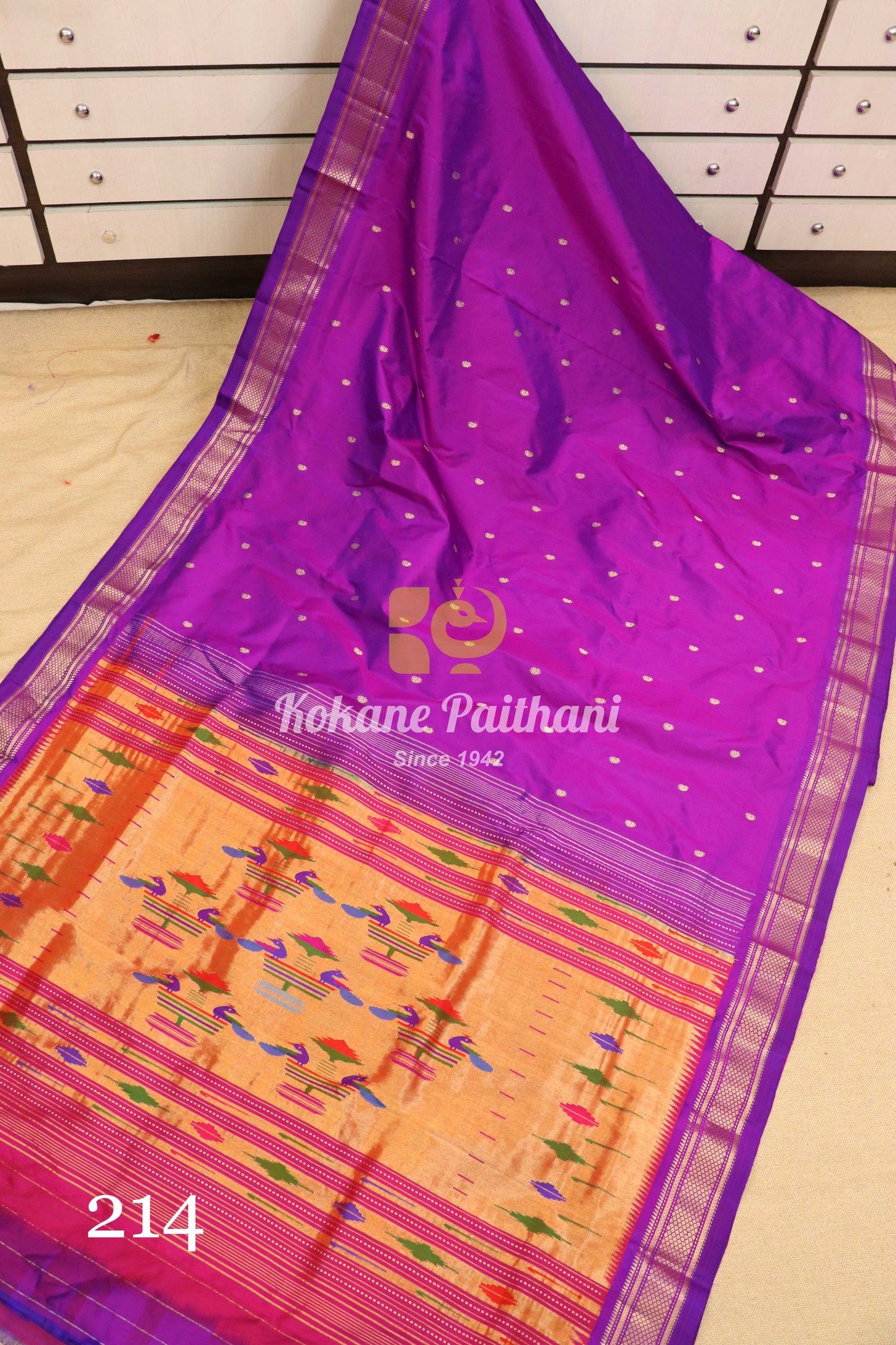 Traditional Pallu Silk Paithani Saree