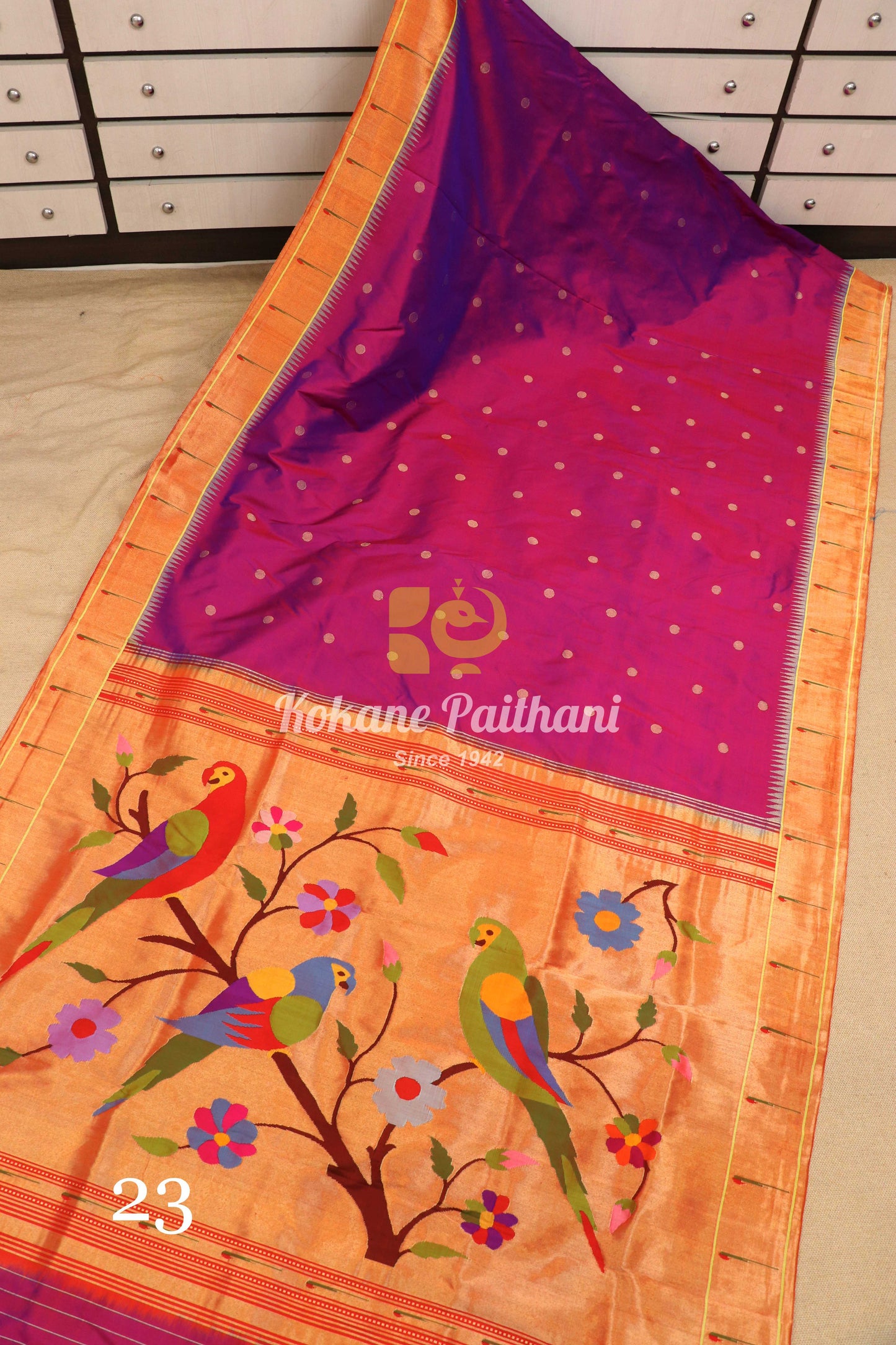 Muniya Brocade Paithani Saree