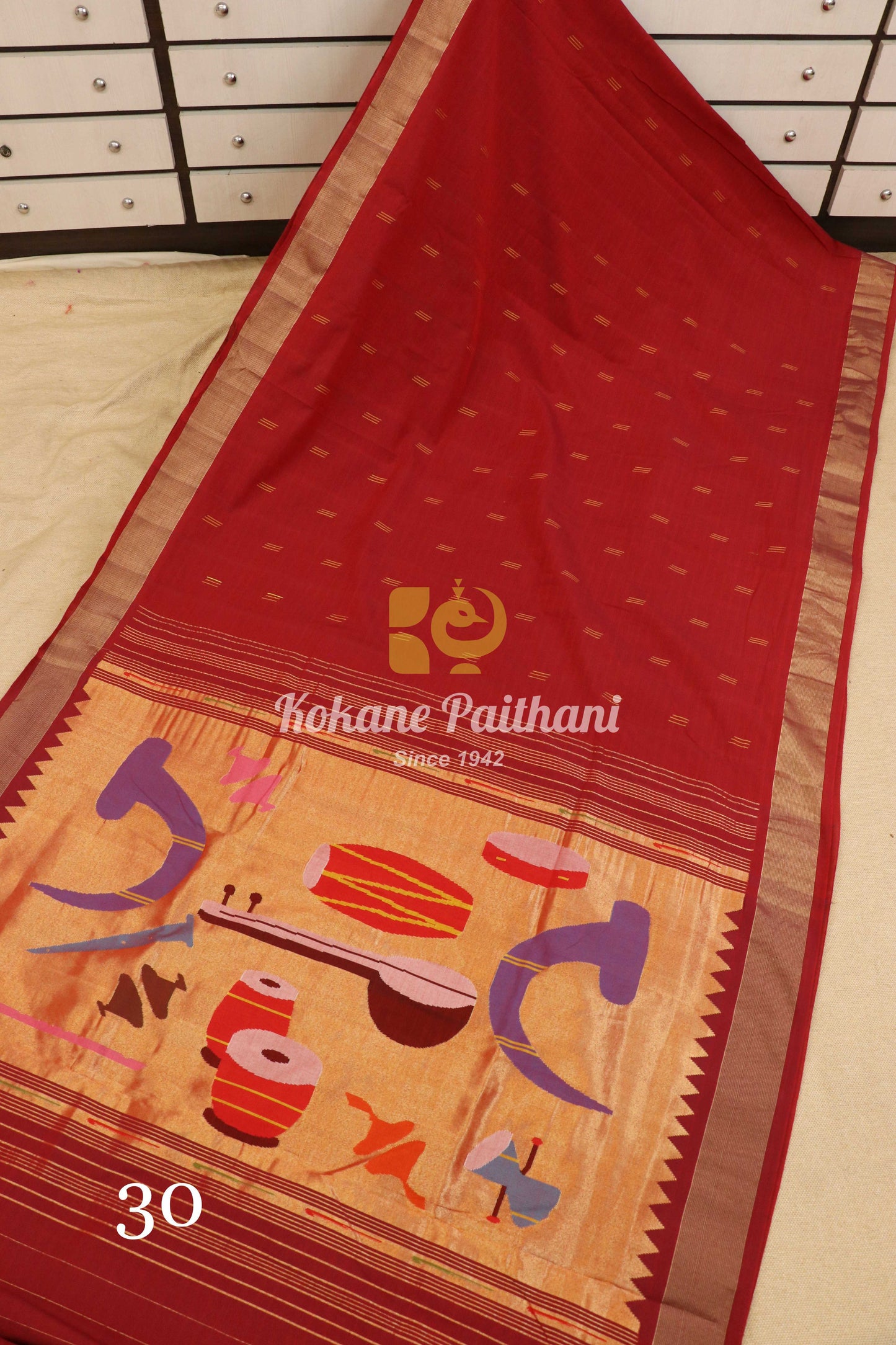 Fancy Pallu Cotton Paithani Saree