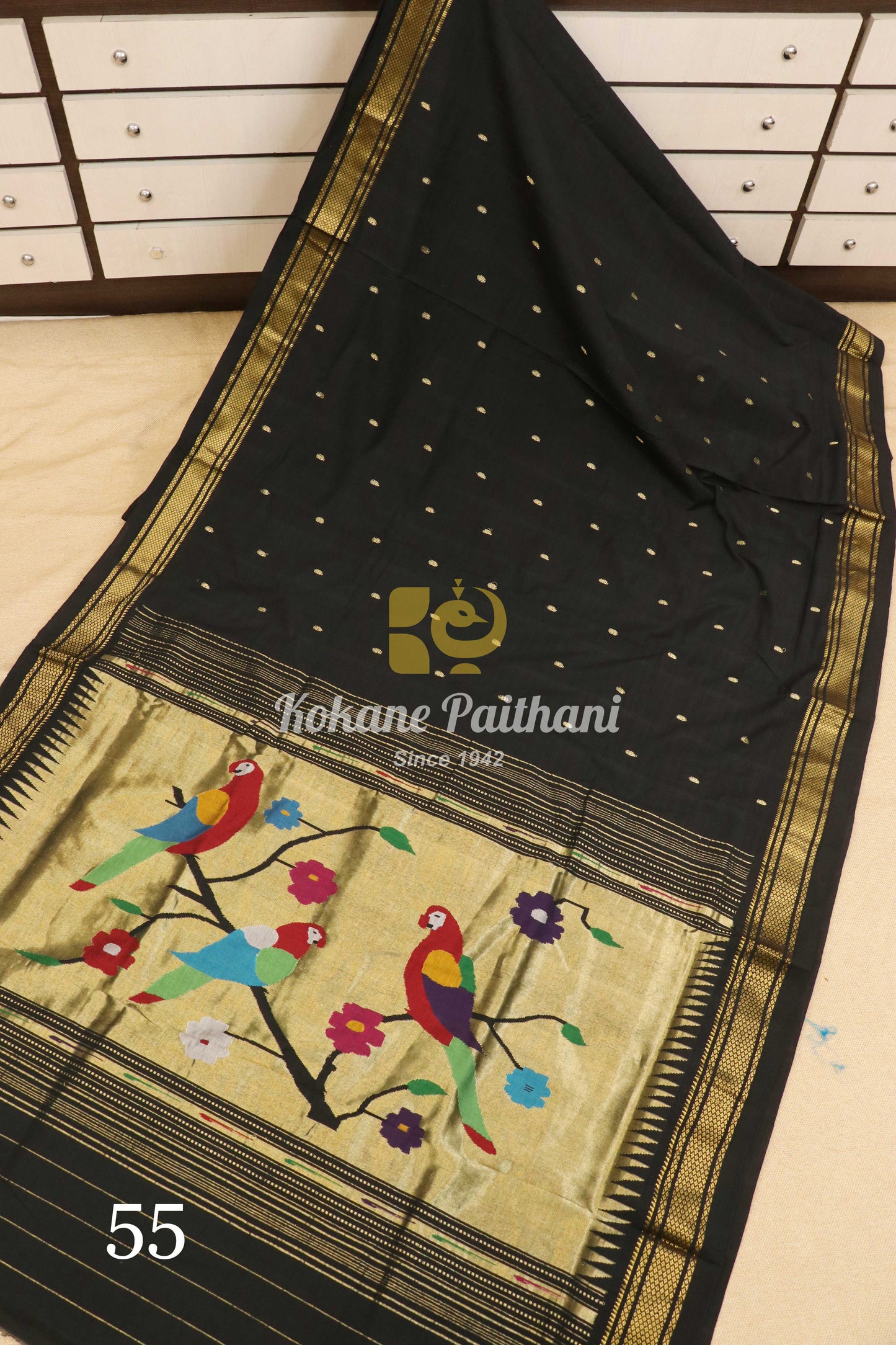 Fancy Pallu Cotton Paithani Saree