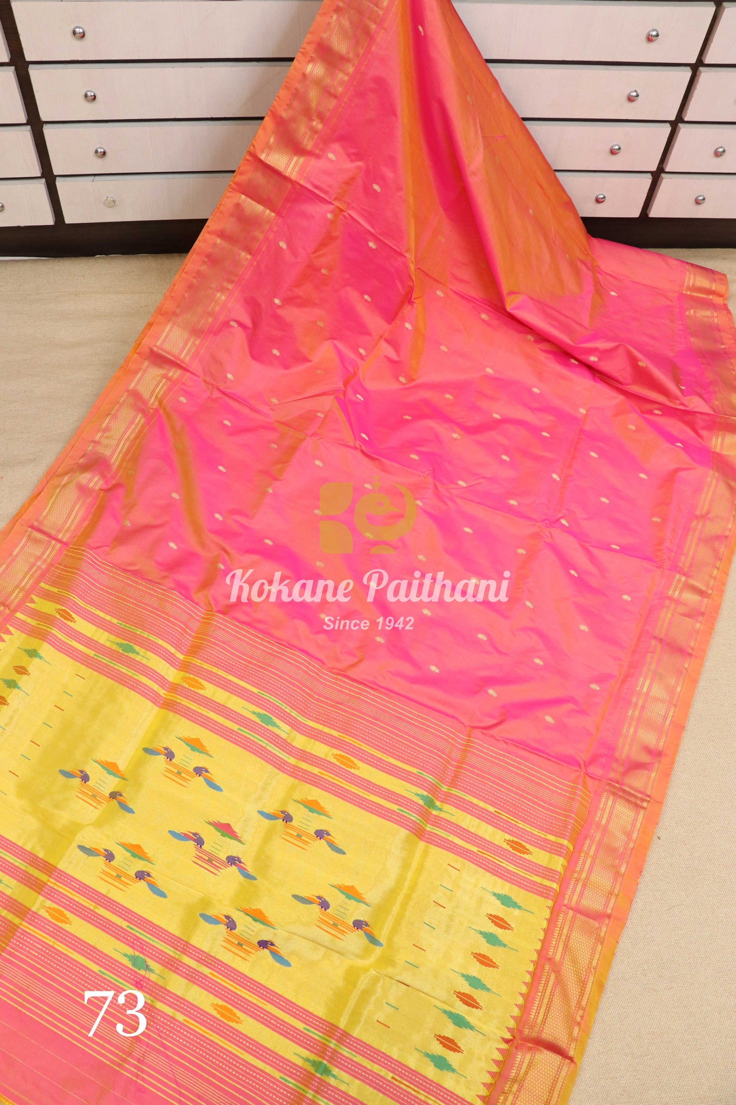 Traditional Pallu Silk Paithani Saree
