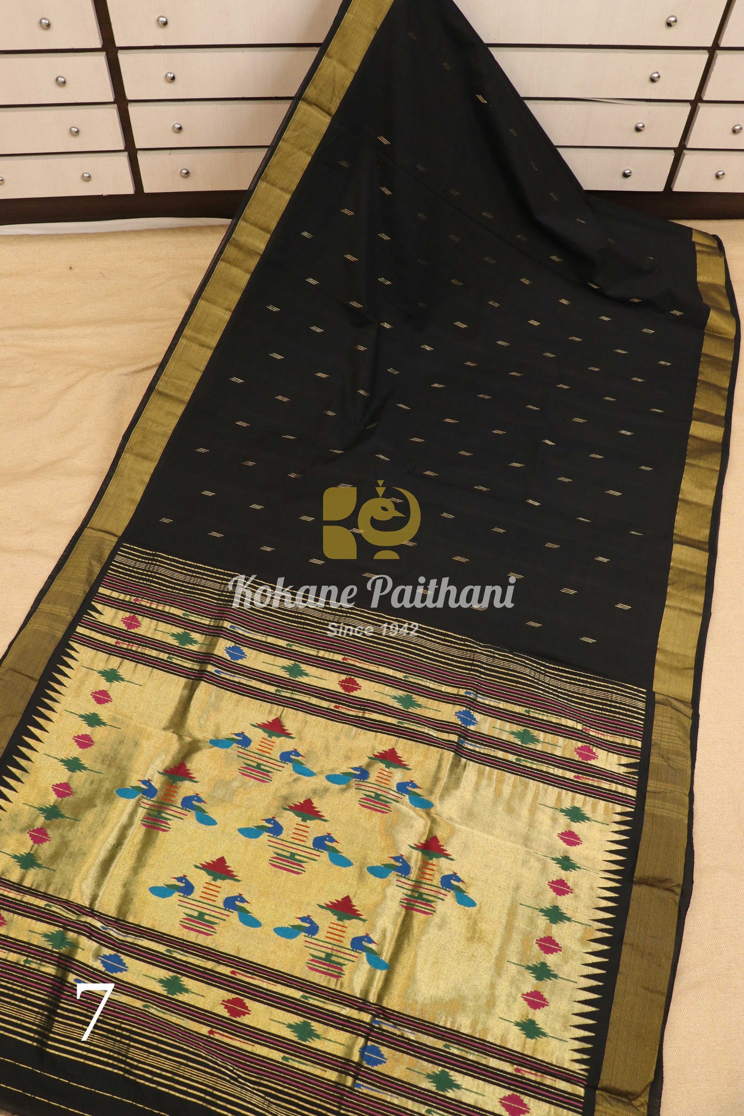 Traditional Pallu Cotton Paithani Saree