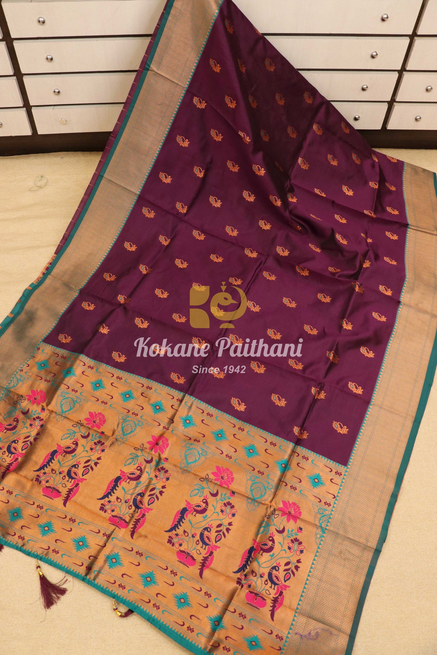 Jyoti Nath Silk Semi Paithani