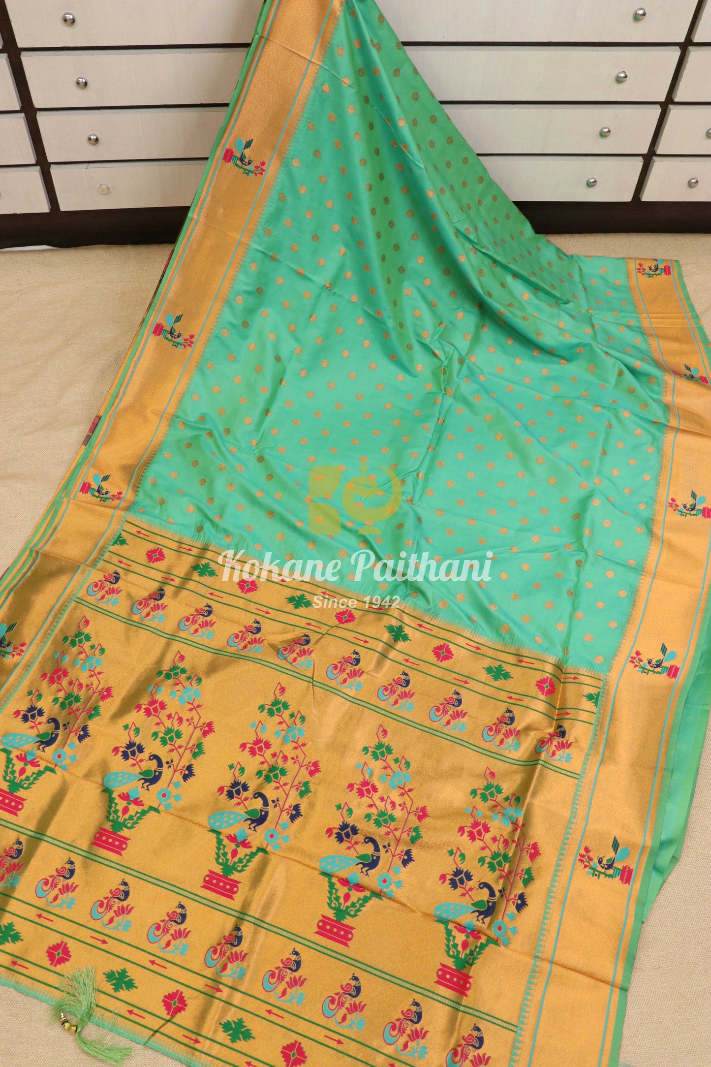 Pari Silk Brocade Semi Paithani