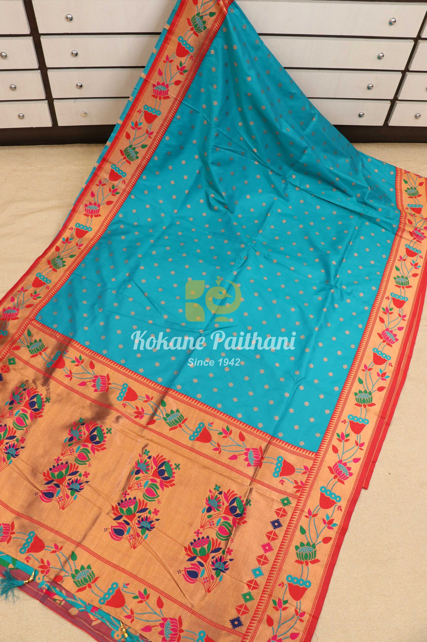 Vinayak Silk Brocade Semi Paithani
