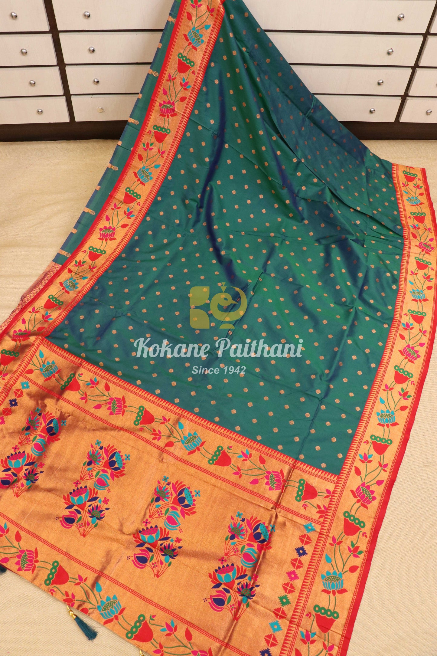 Vinayak Silk Brocade Semi Paithani