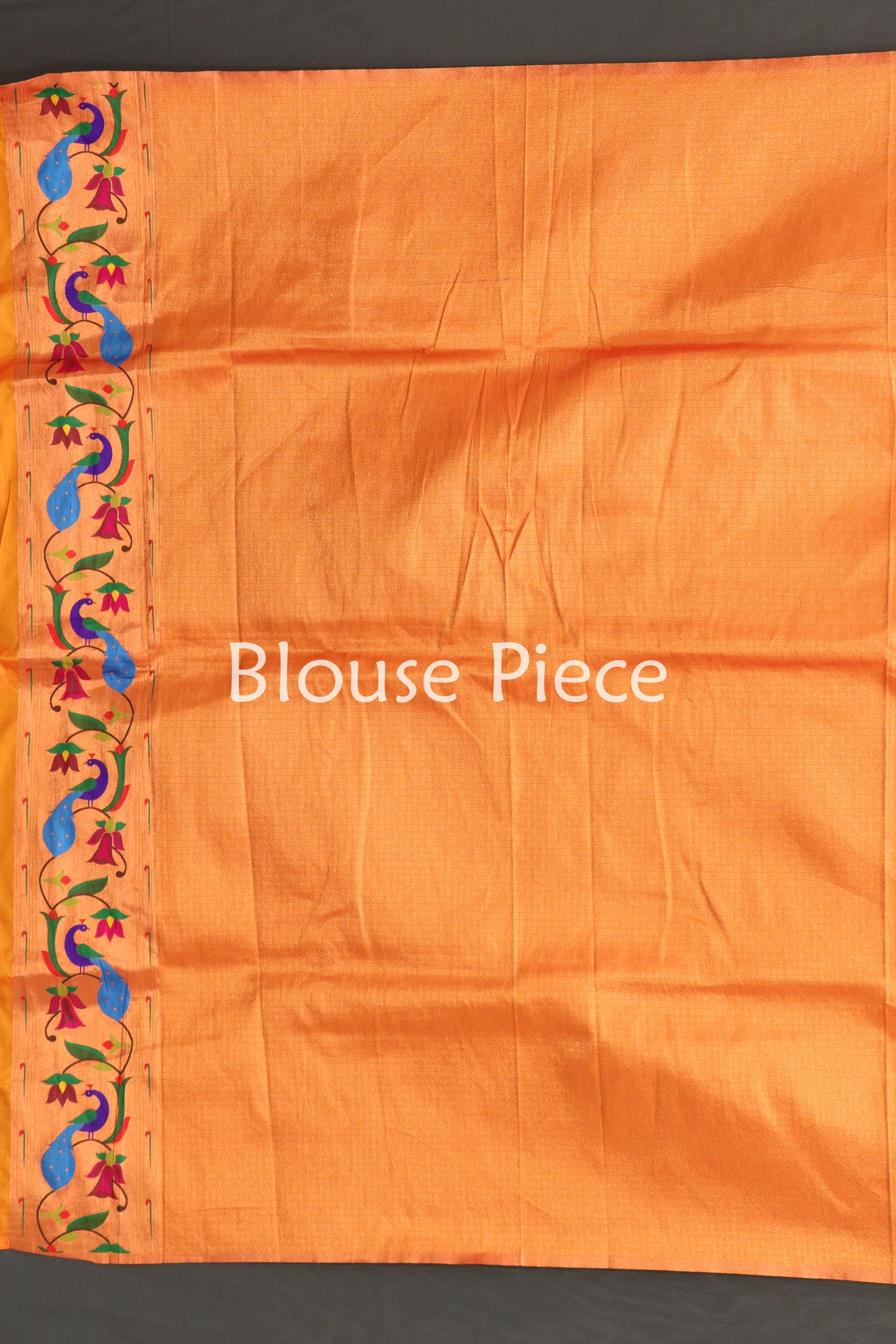 Peacock Flower Brocade Paithani Saree