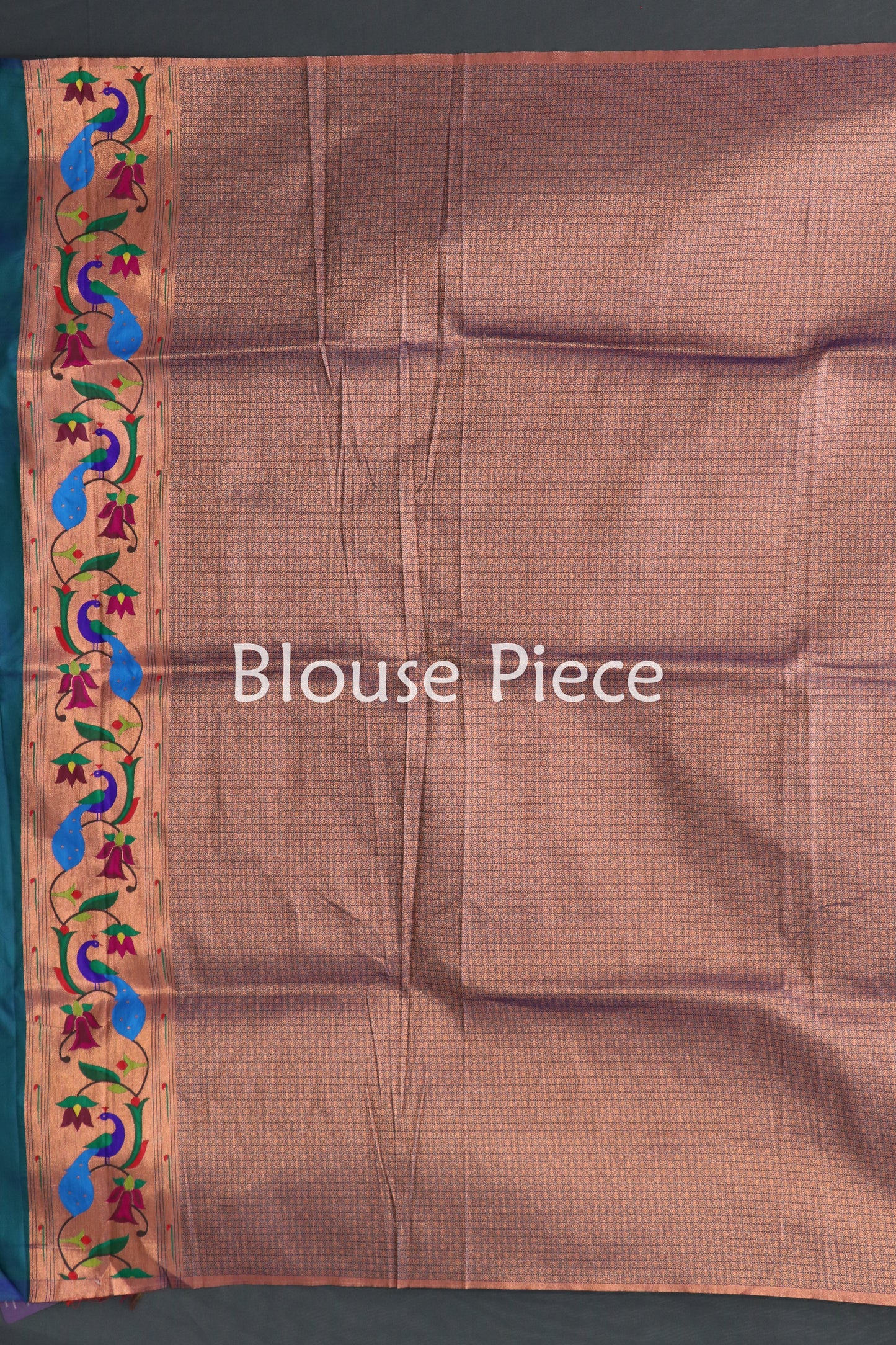 Peacock Flower Brocade Paithani Saree
