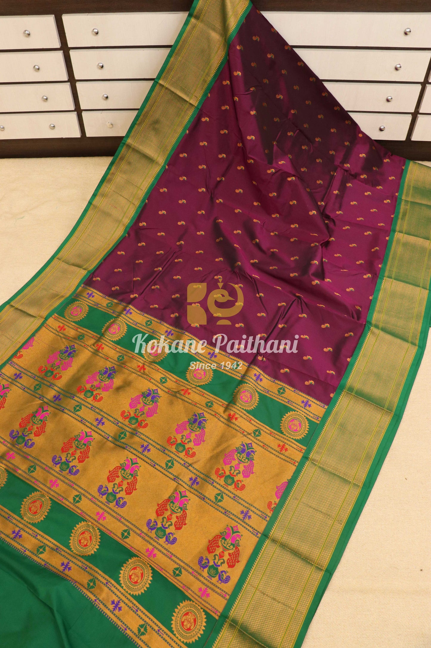 Kadiyal Peacock Maharani Paithani