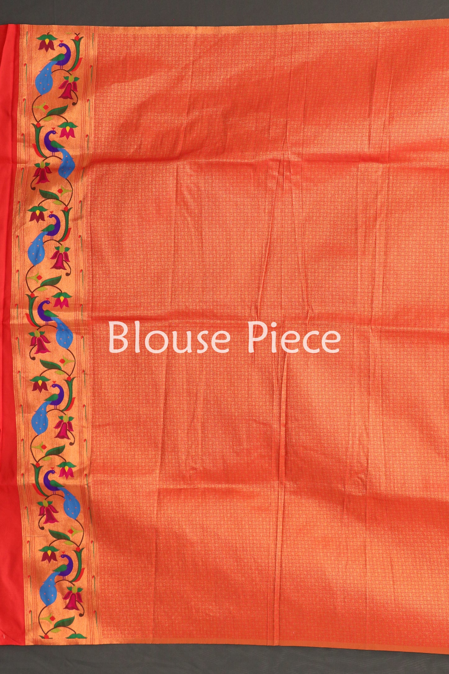 Peacock Flower Brocade Paithani Saree