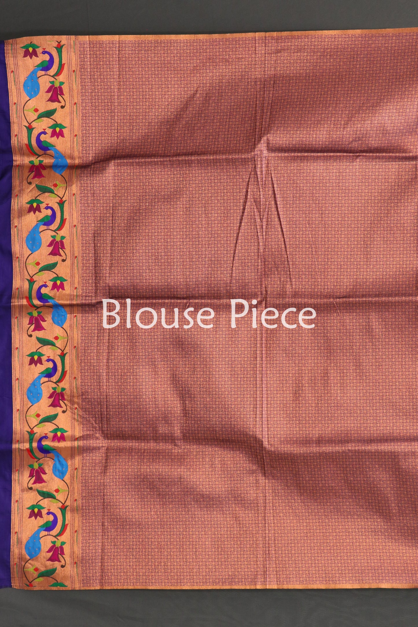 Peacock Flower Brocade Paithani Saree