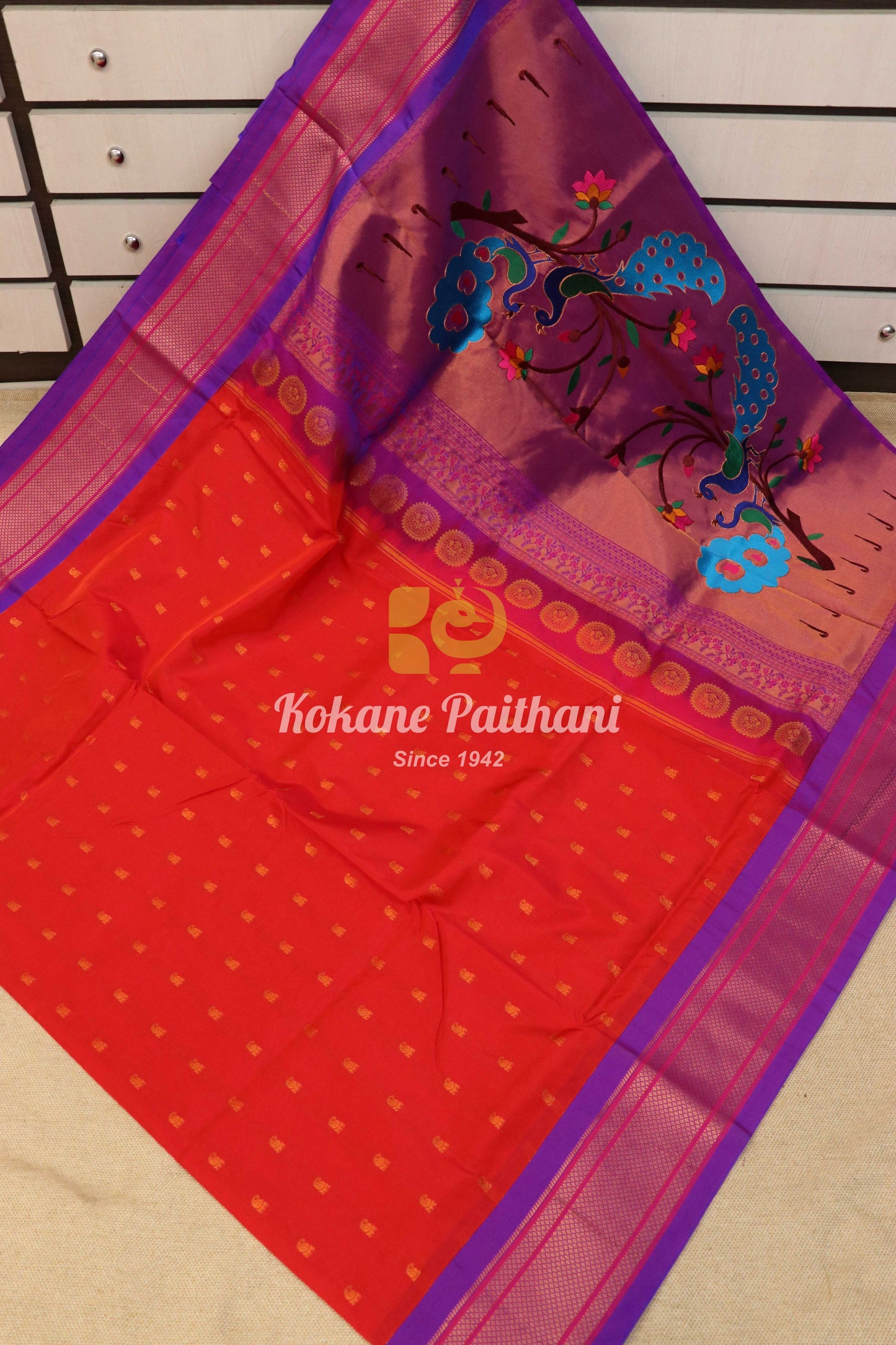 Kadiyal Rich Pallu Paithani Saree
