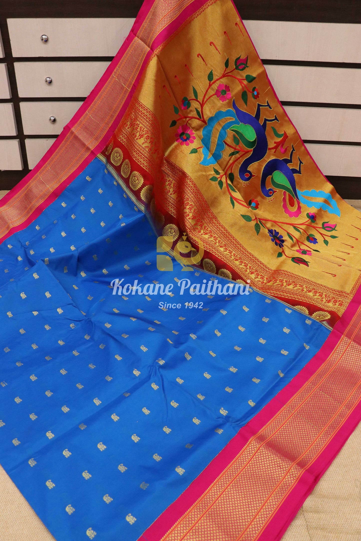 Kadiyal Rich Pallu Paithani Saree