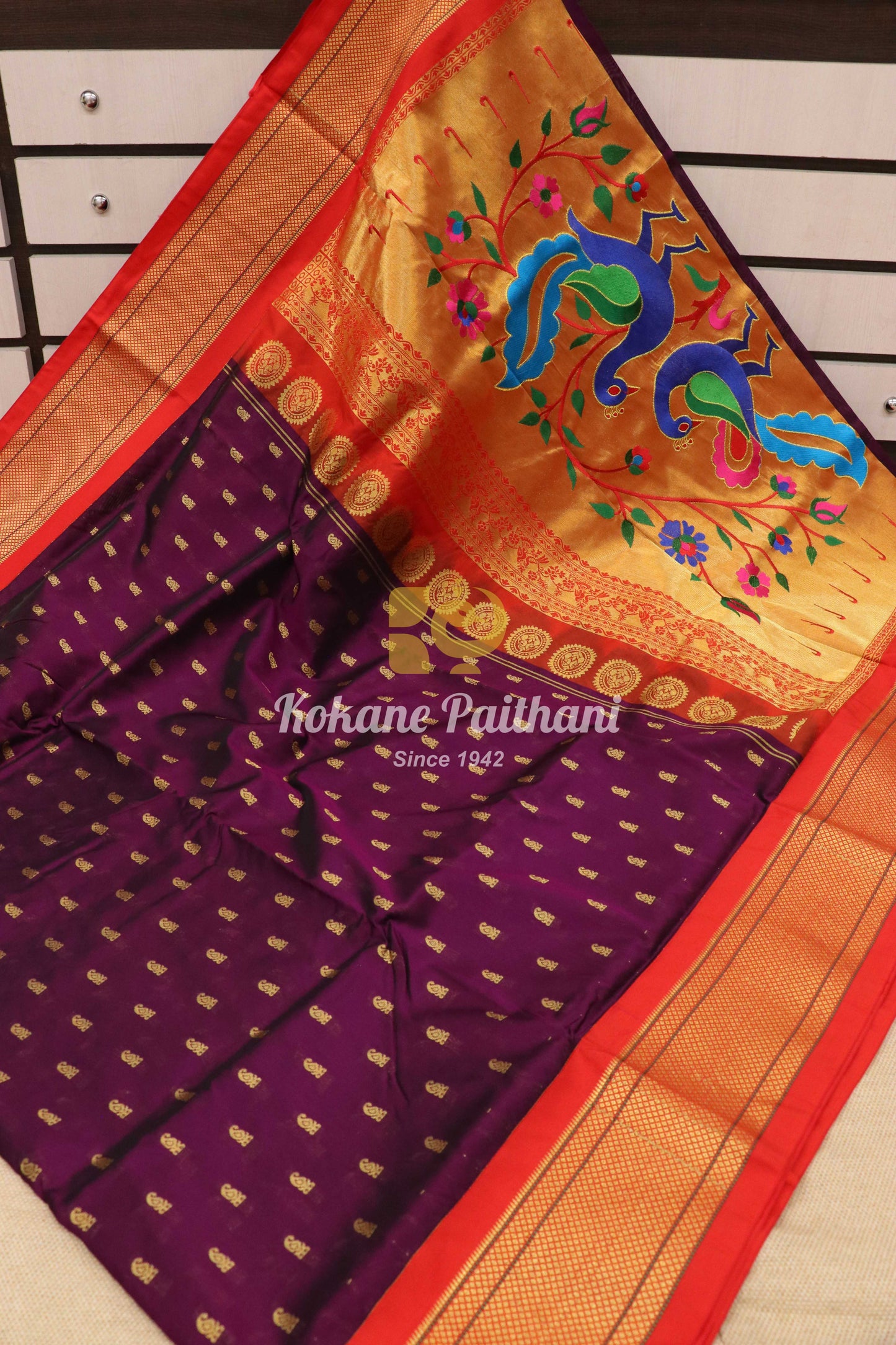 Kadiyal Rich Pallu Paithani Saree