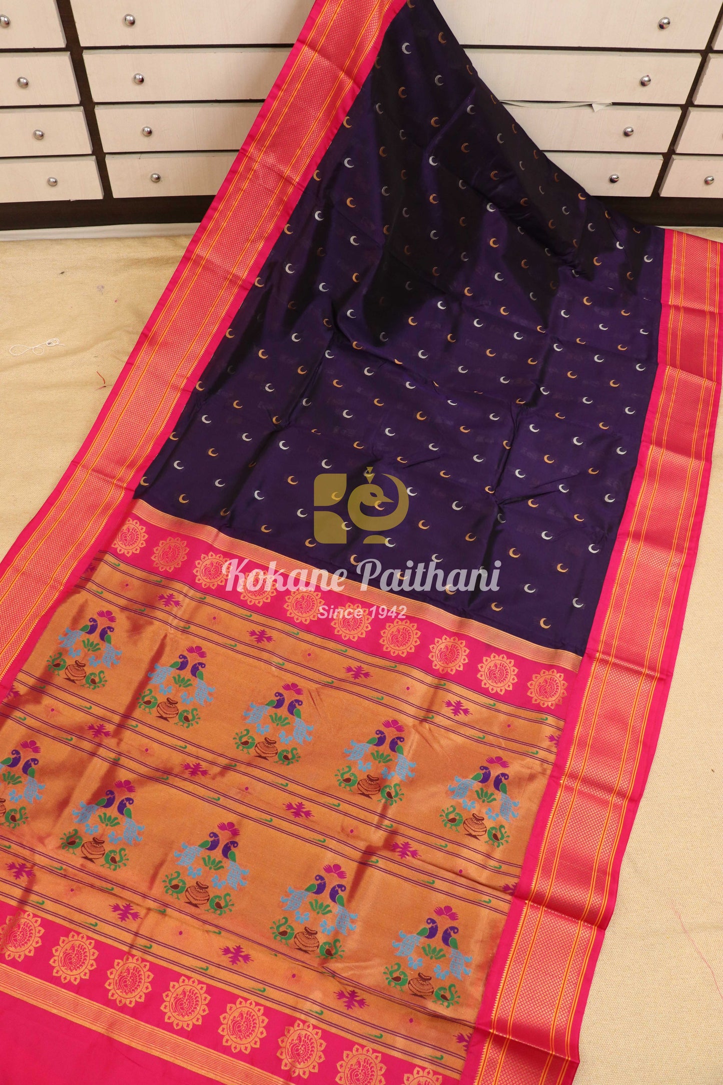 Kadiyal Chandrakor Maharani Paithani Saree