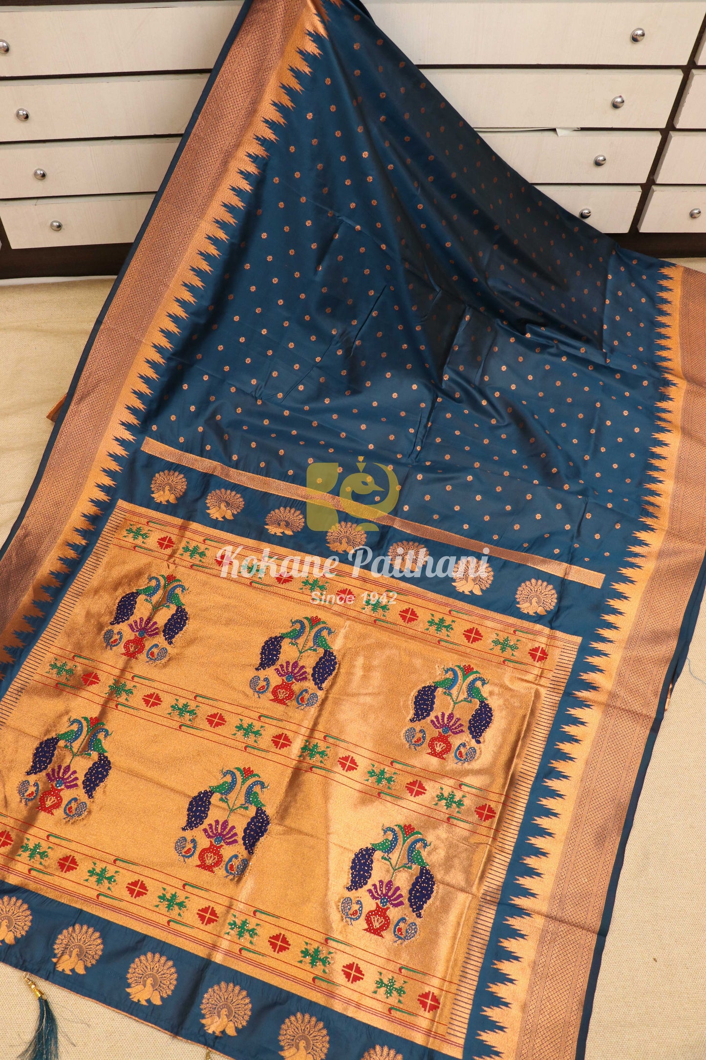 Kashvi Silk Semi Paithani Saree