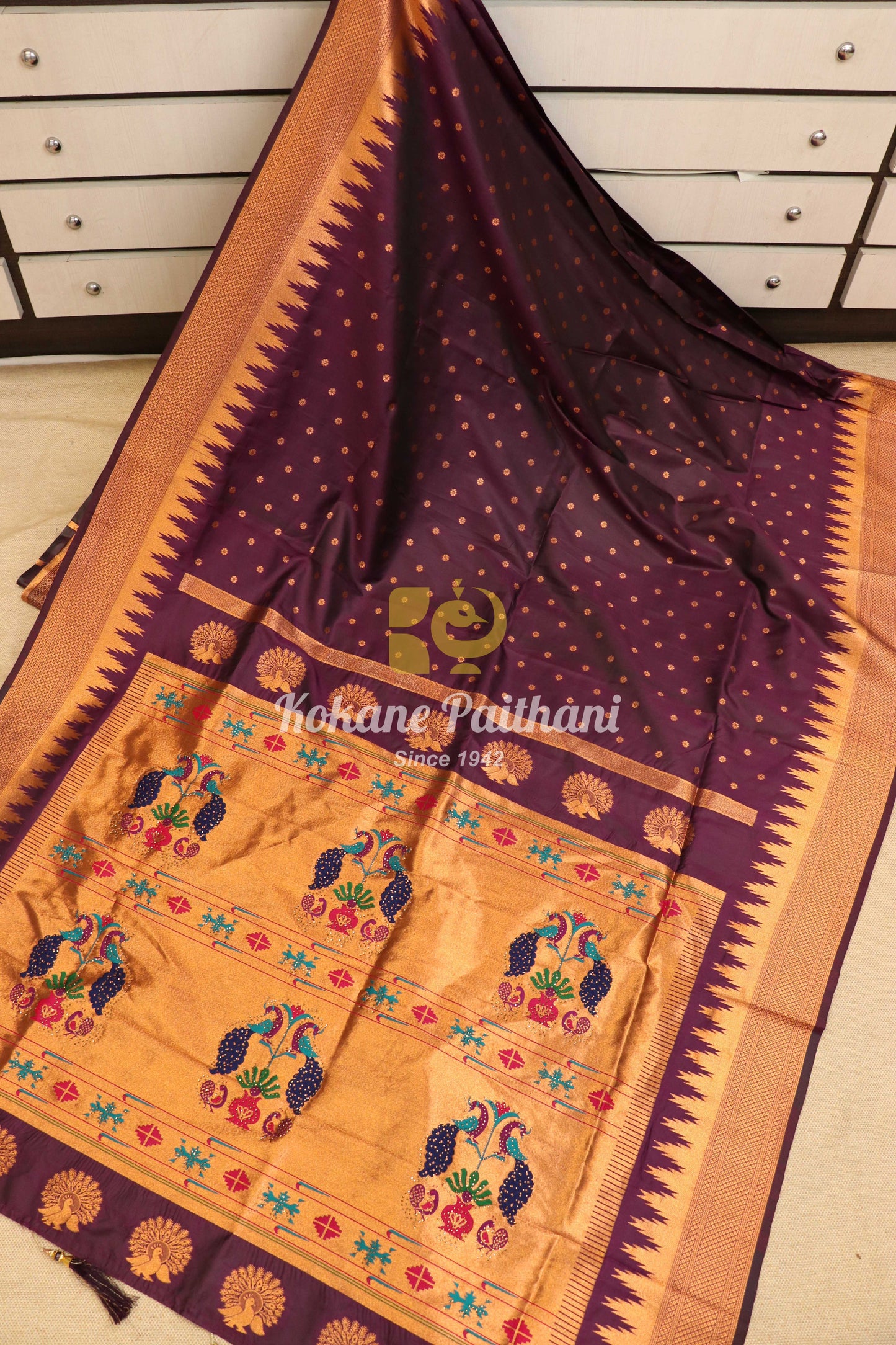Kashvi Silk Semi Paithani Saree
