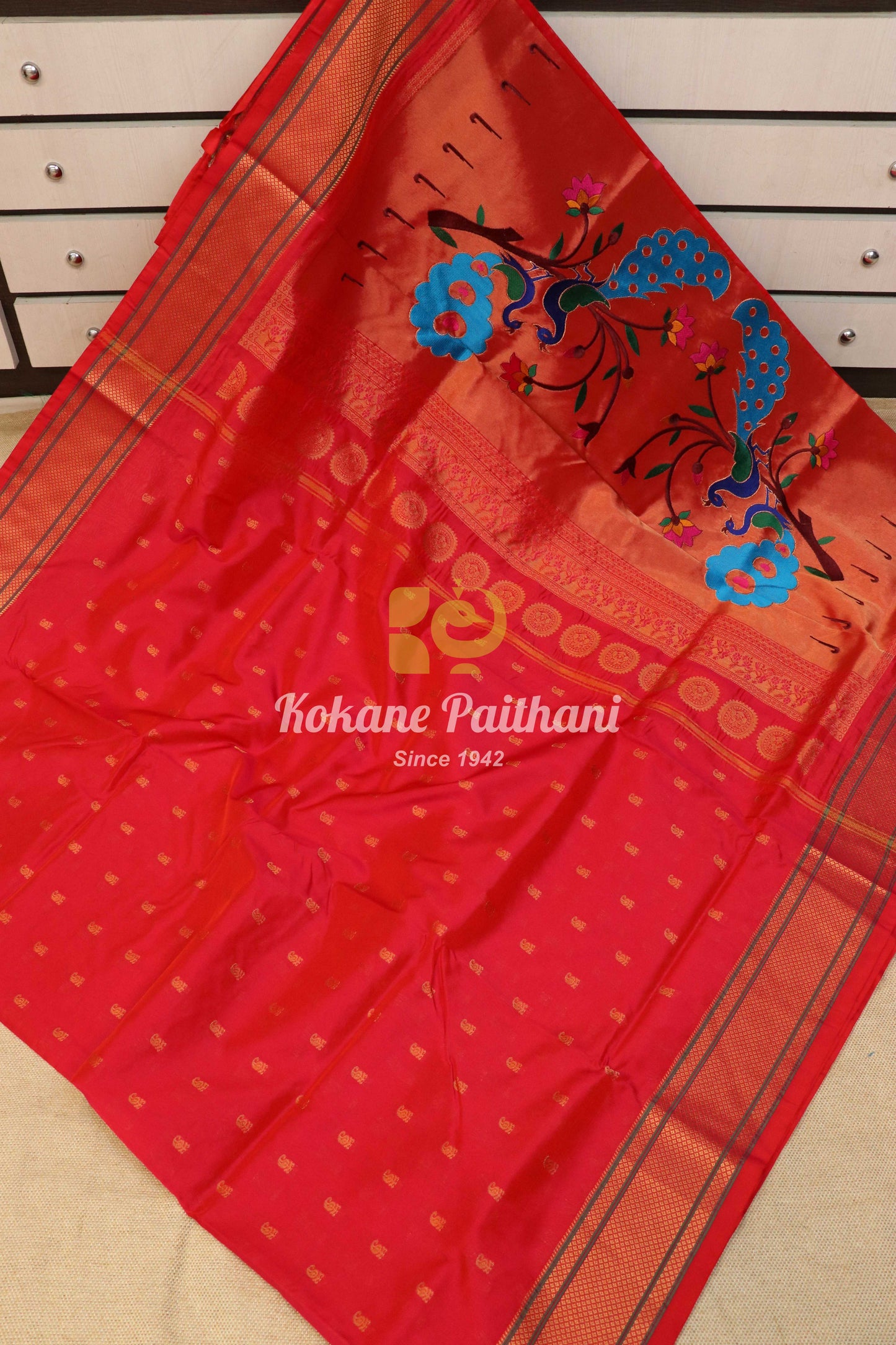 Kadiyal Rich Pallu Paithani Saree