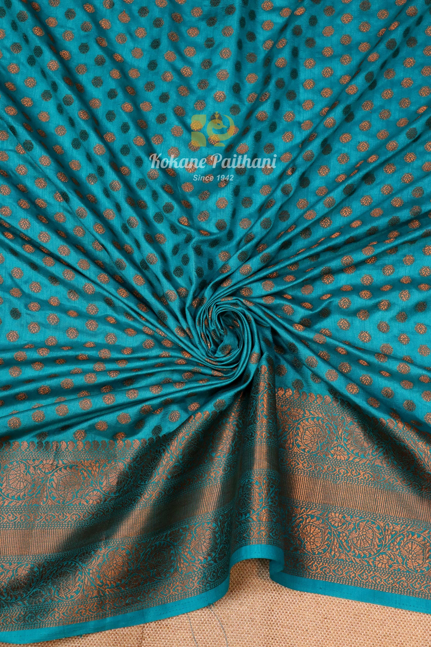 Raw Copper Saree