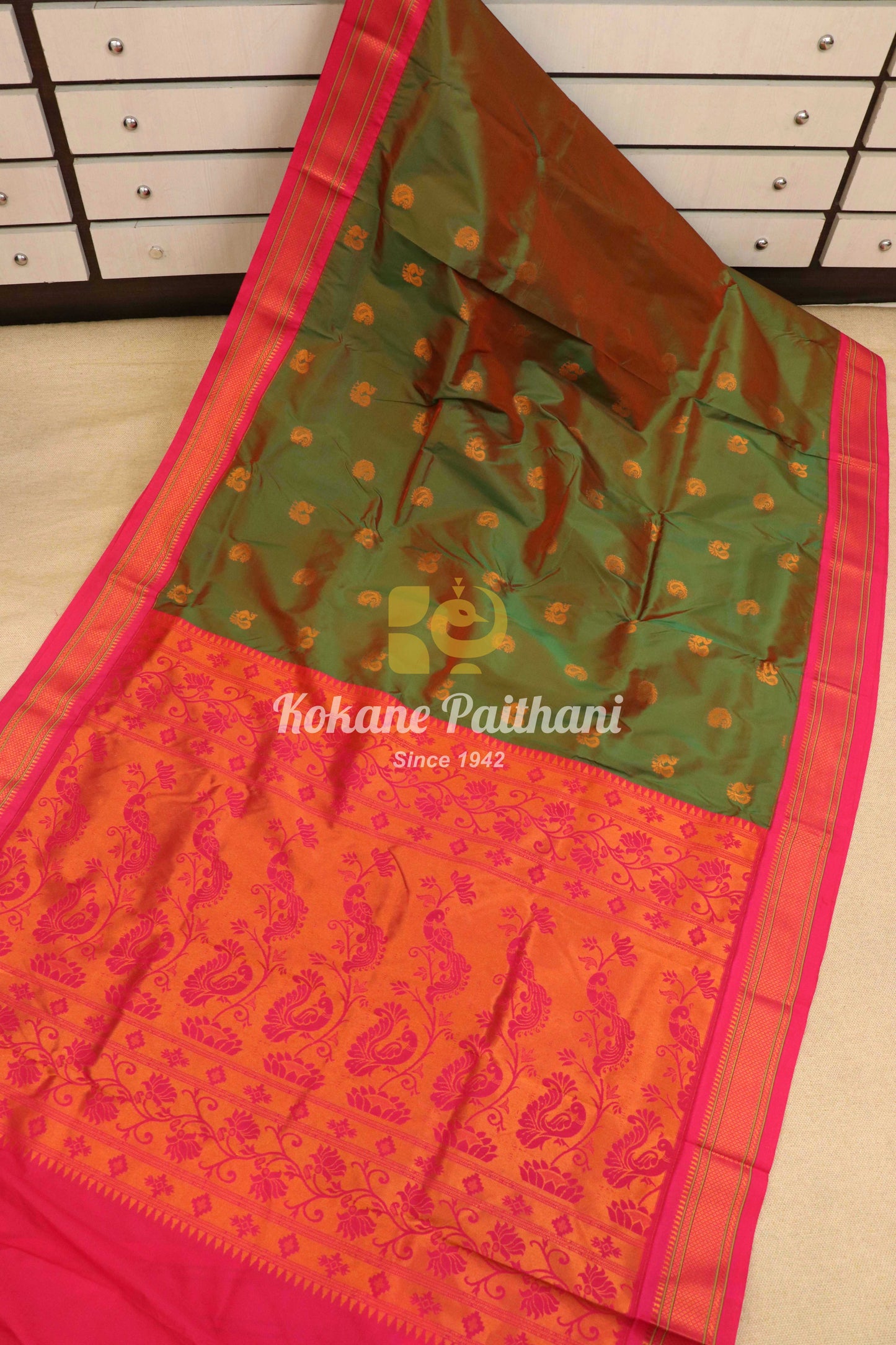Kadiyal TK Semi paithani Saree