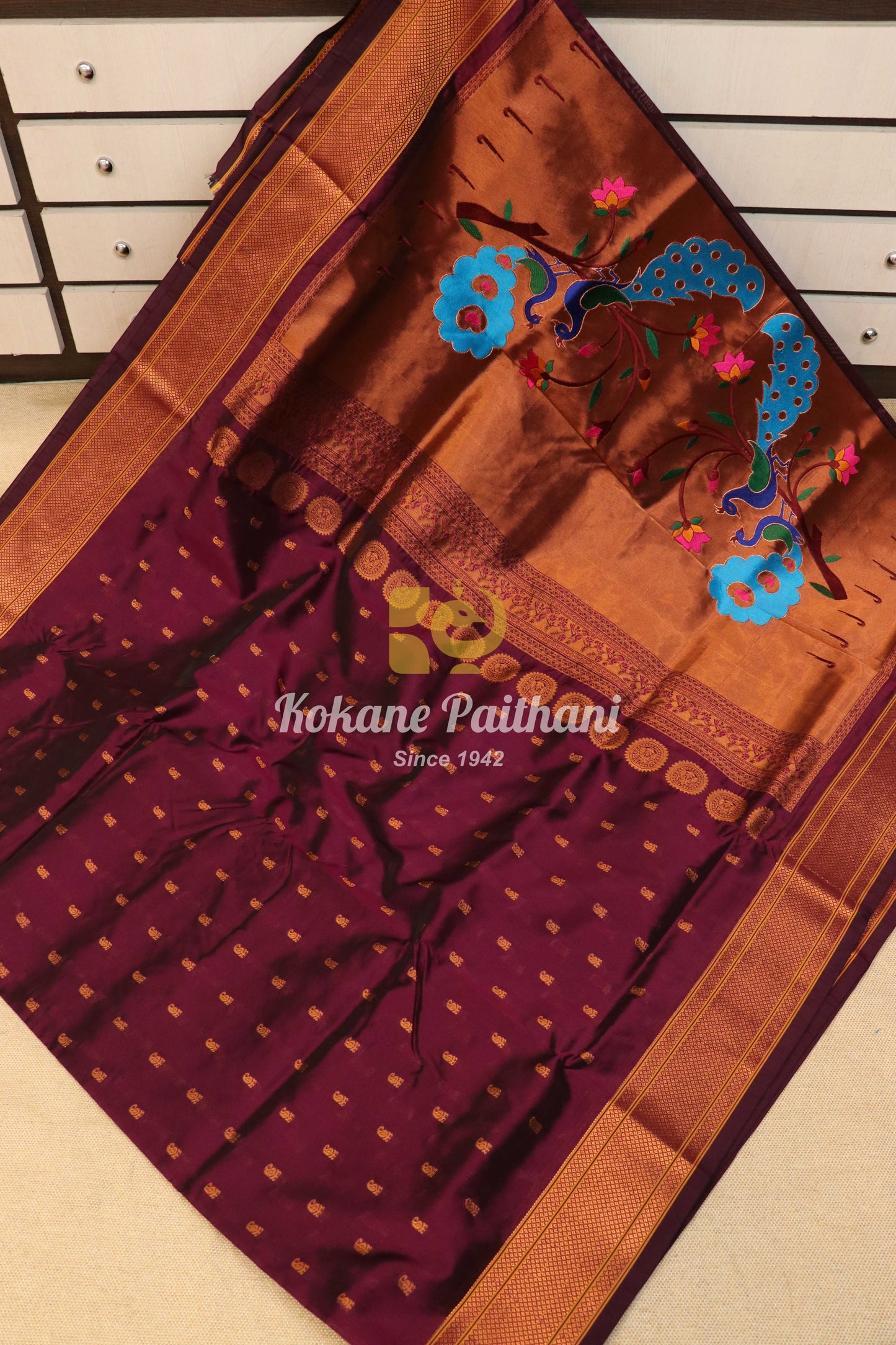 Kadiyal Rich Pallu Paithani Saree