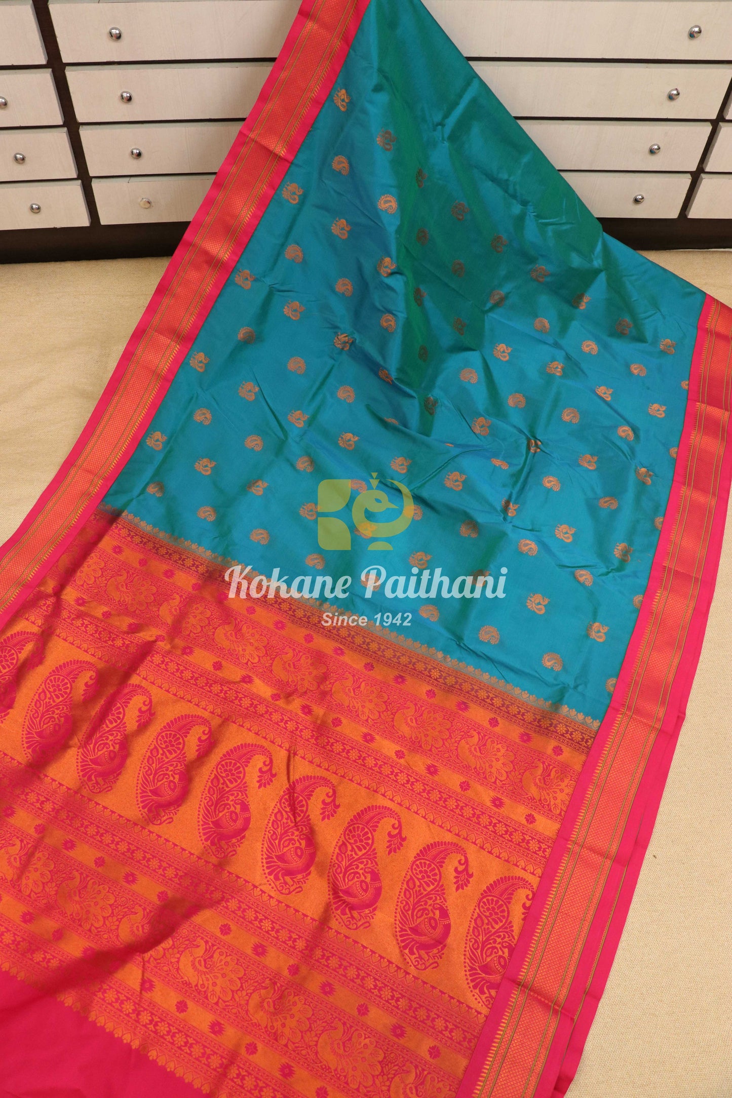 Kadiyal TK Semi paithani Saree