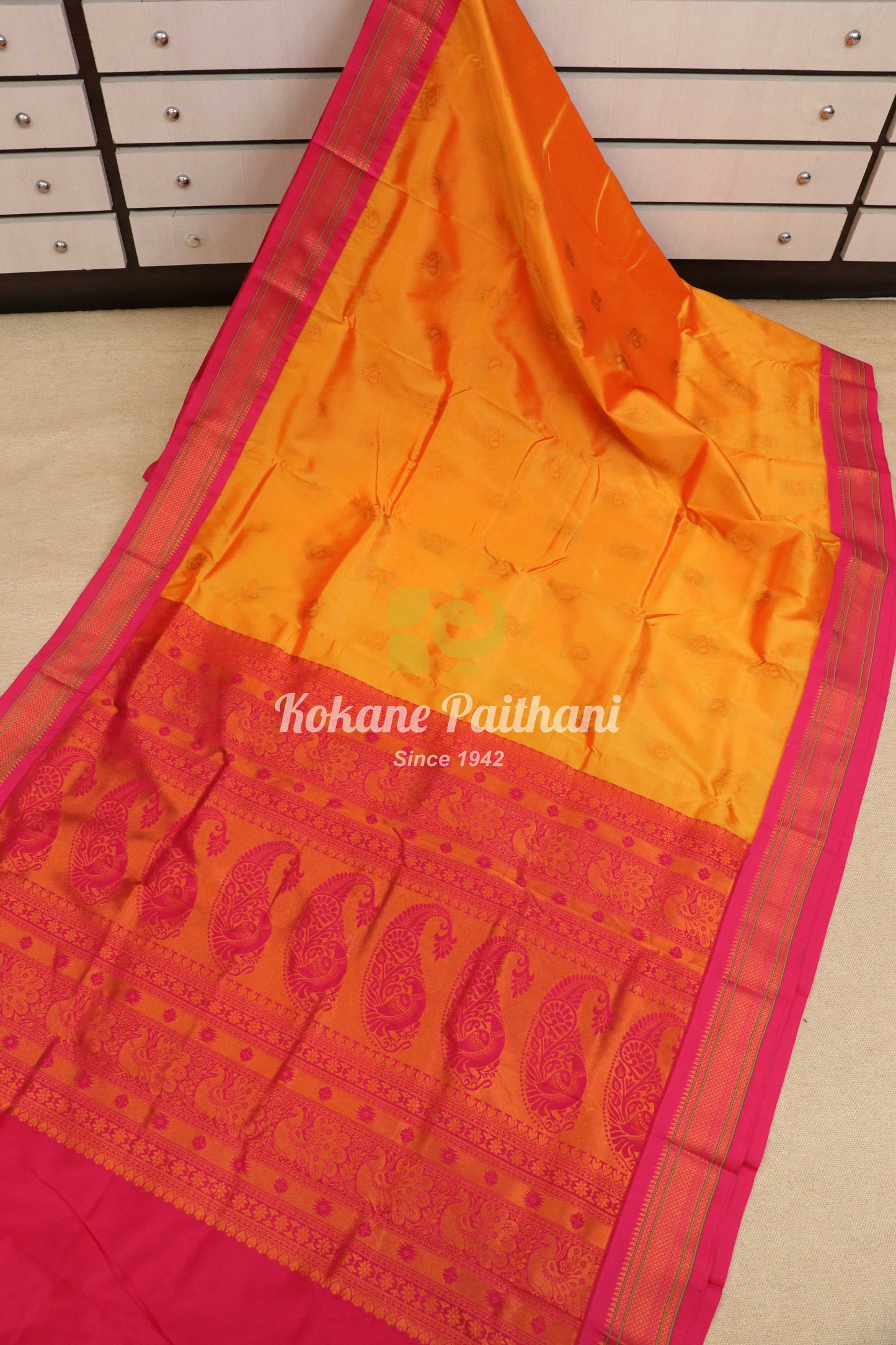 Kadiyal TK Semi paithani Saree