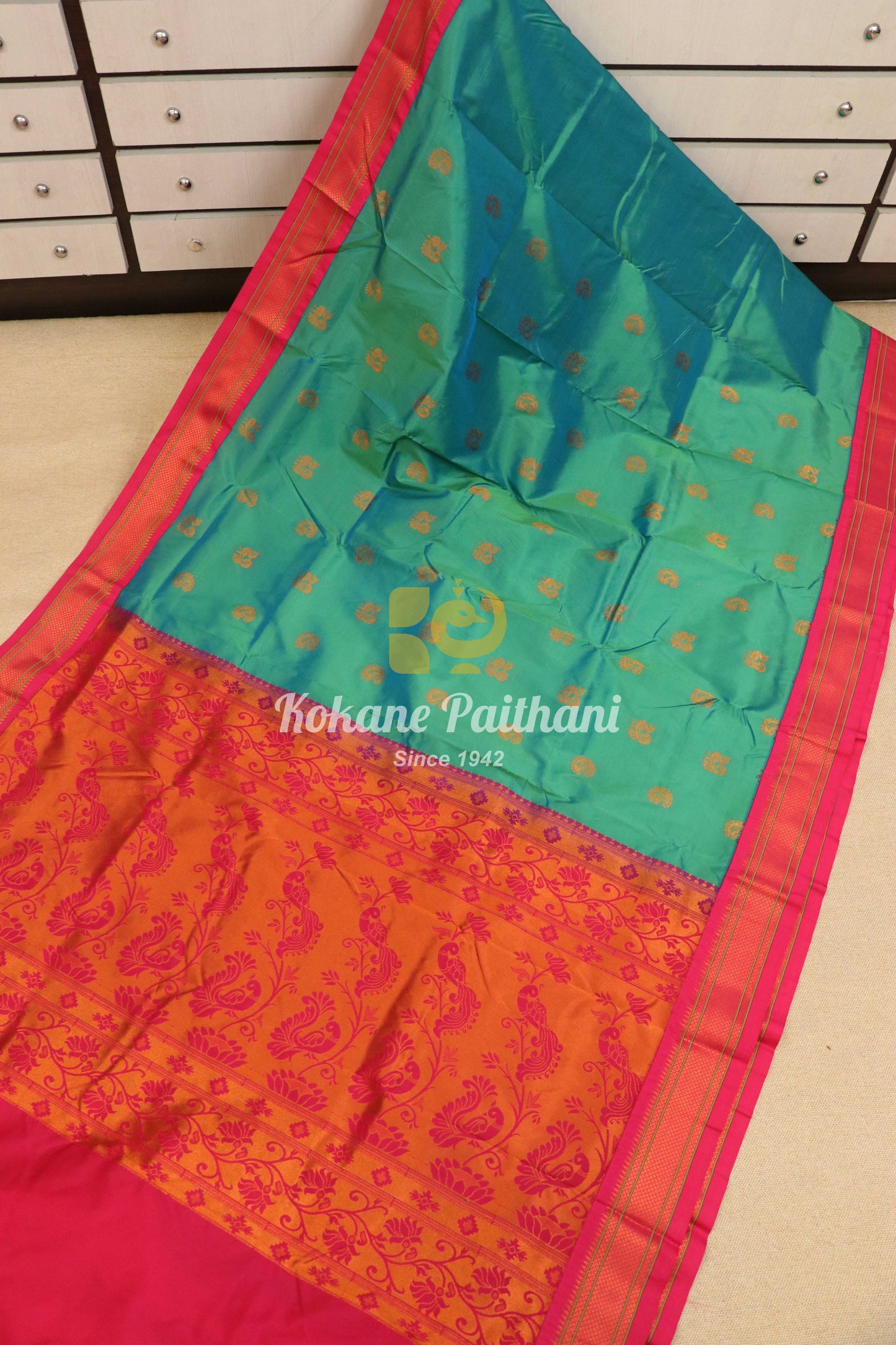 Kadiyal TK Semi paithani Saree