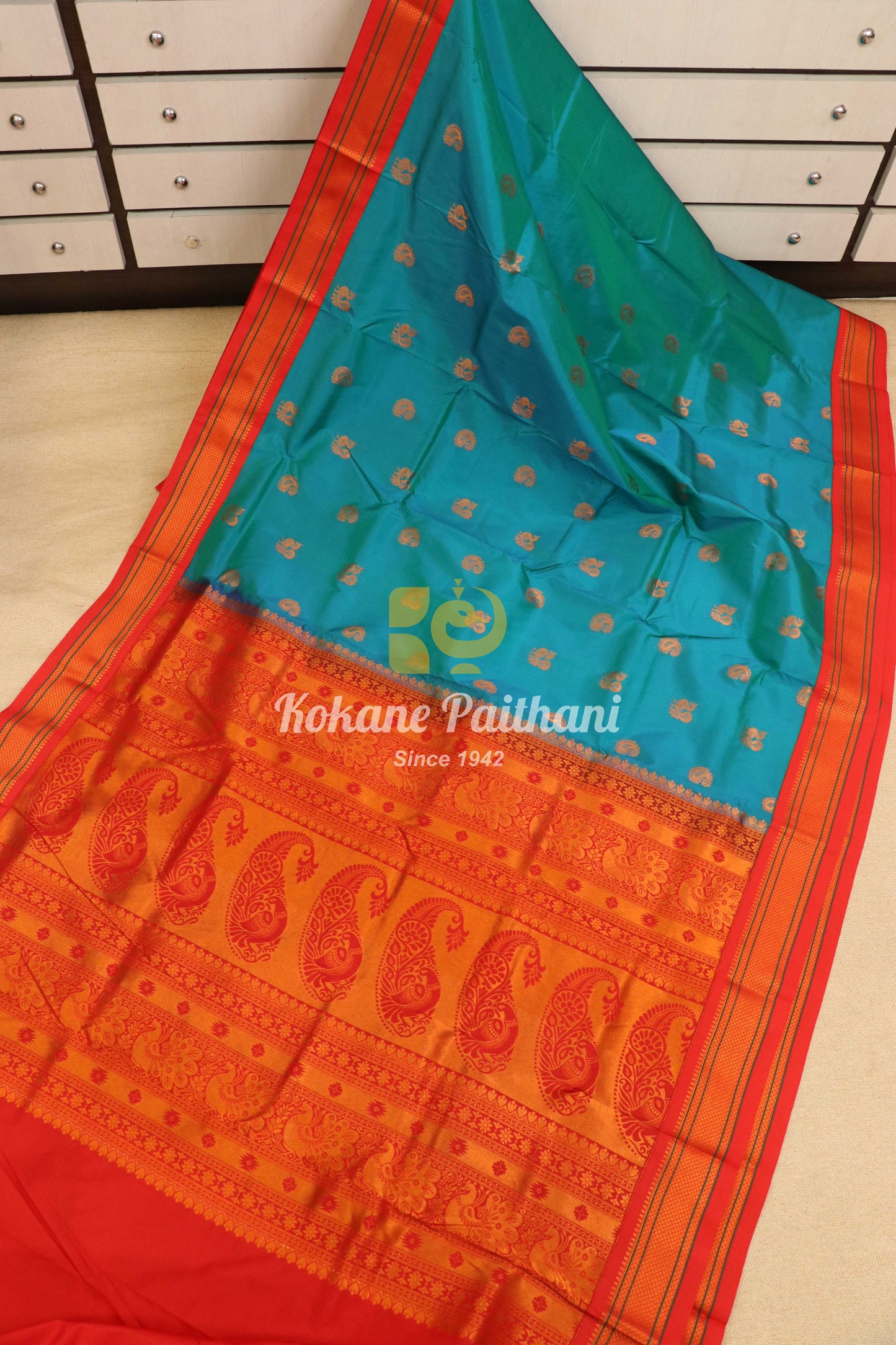 Kadiyal TK Semi paithani Saree