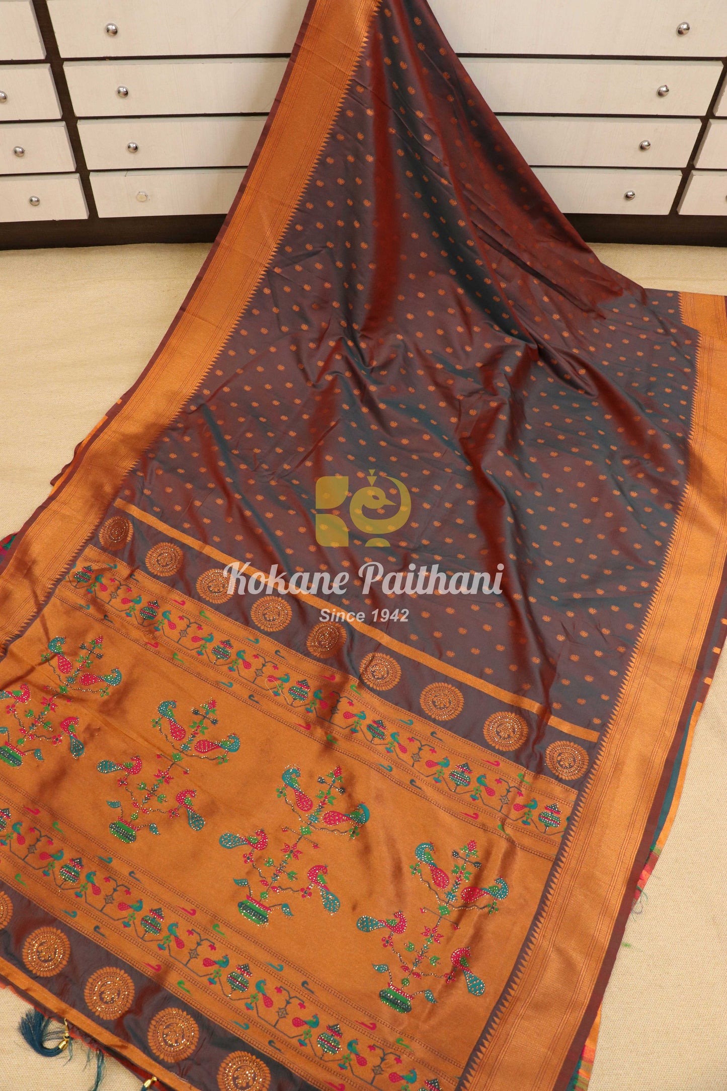 Ganga Silk Semi Paithani 3