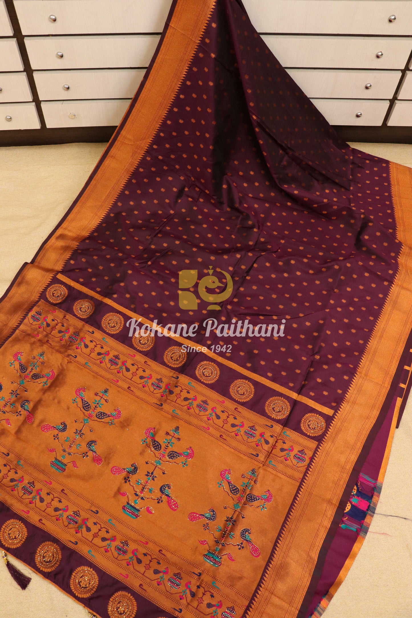 Ganga Silk Semi Paithani 3
