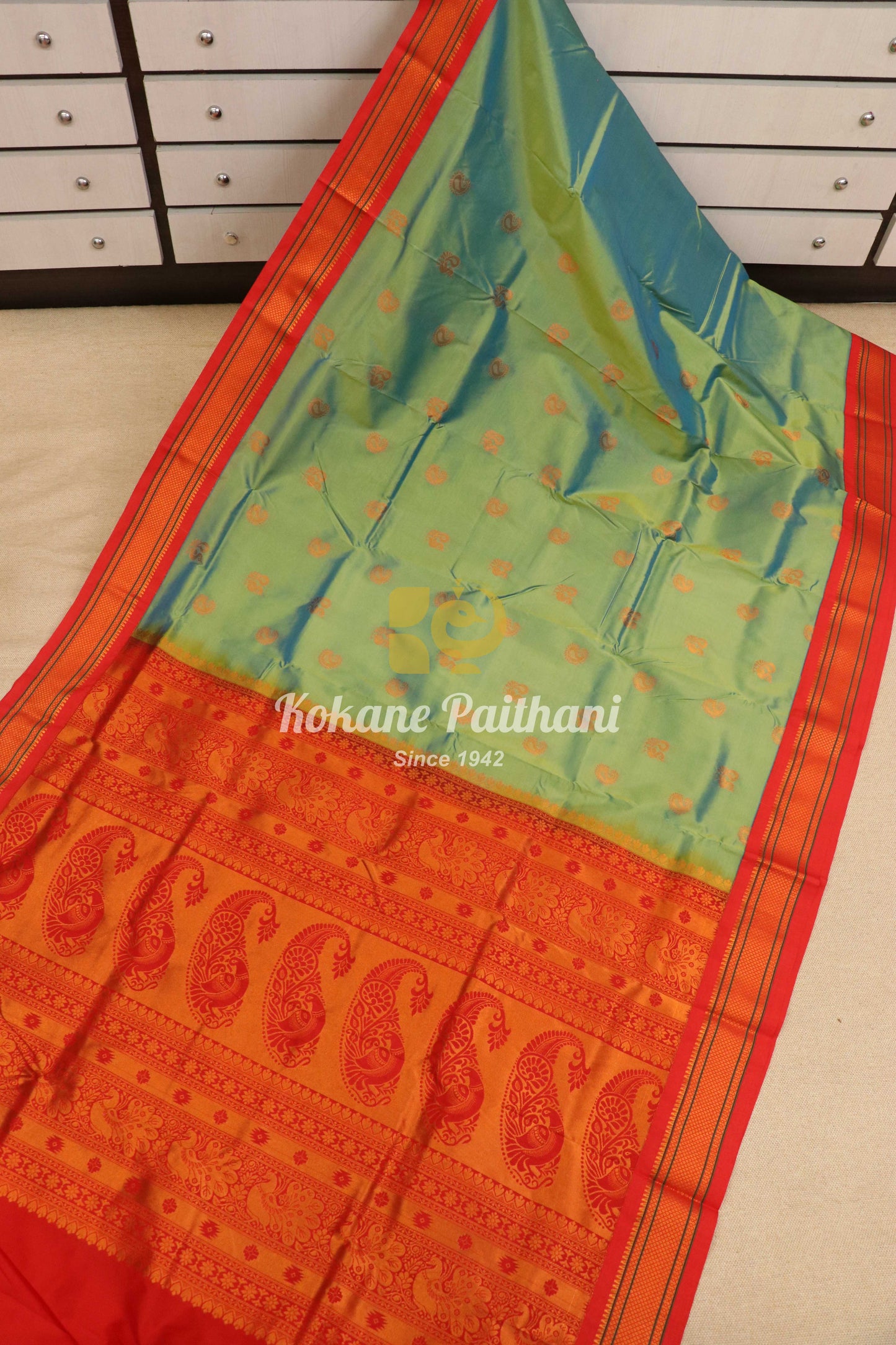 Kadiyal TK Semi paithani Saree