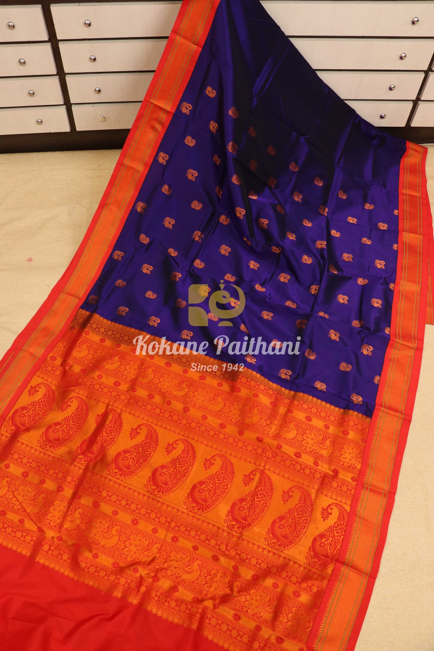 Kadiyal TK Semi paithani Saree