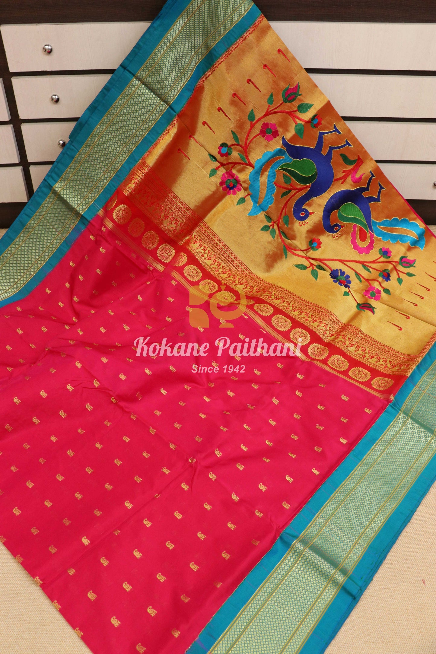 Kadiyal Rich Pallu Paithani Saree