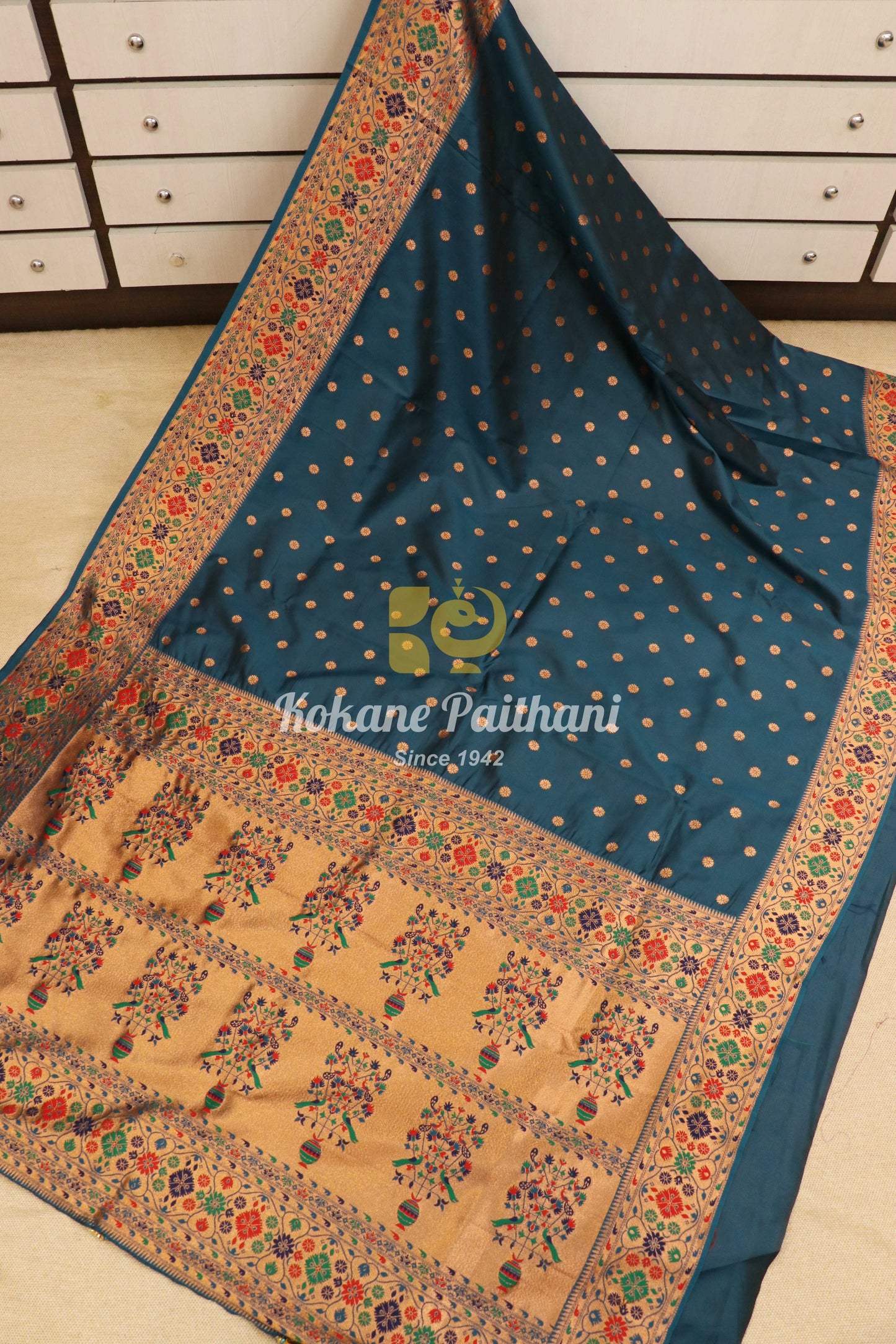 Kunjan Silk Brocade Paithani