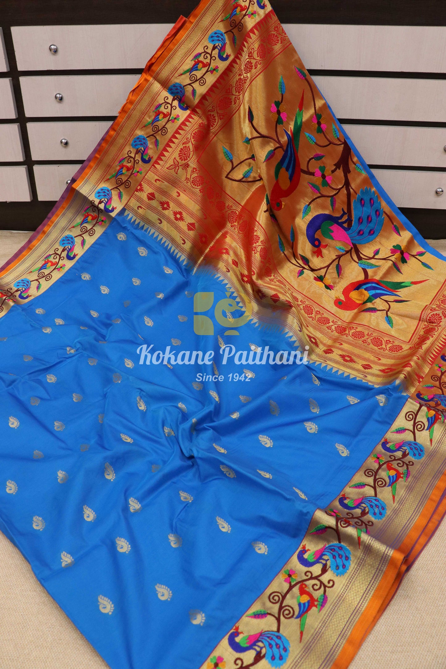 Embroidery Brocade Paithani Saree