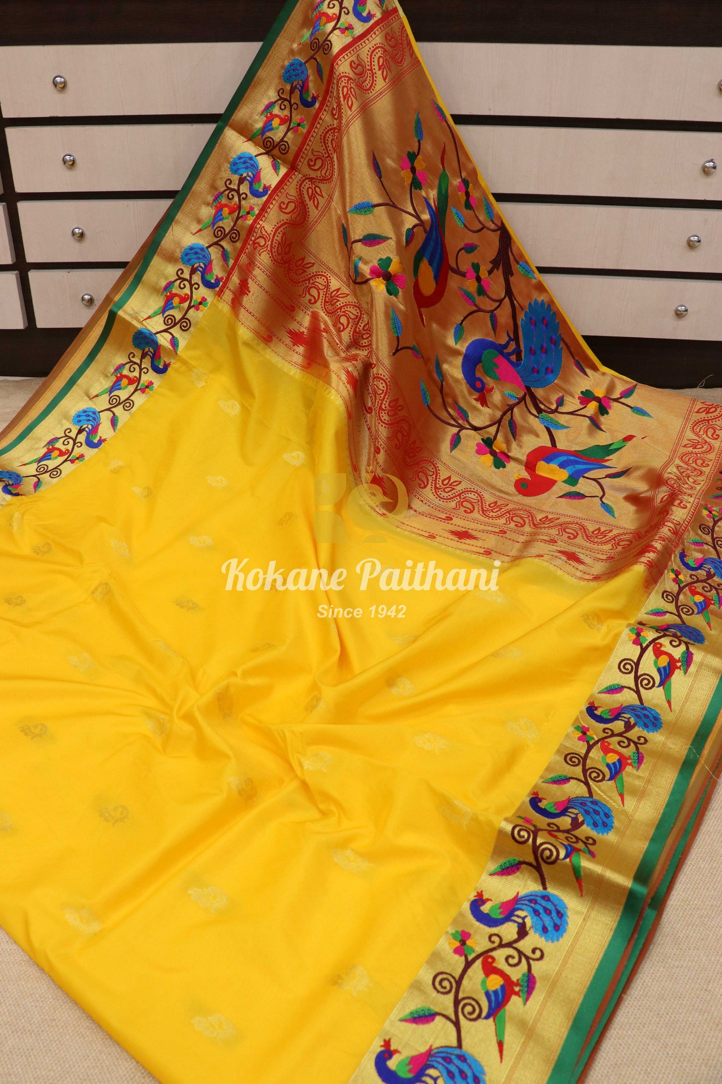 Embroidery Brocade Paithani Saree