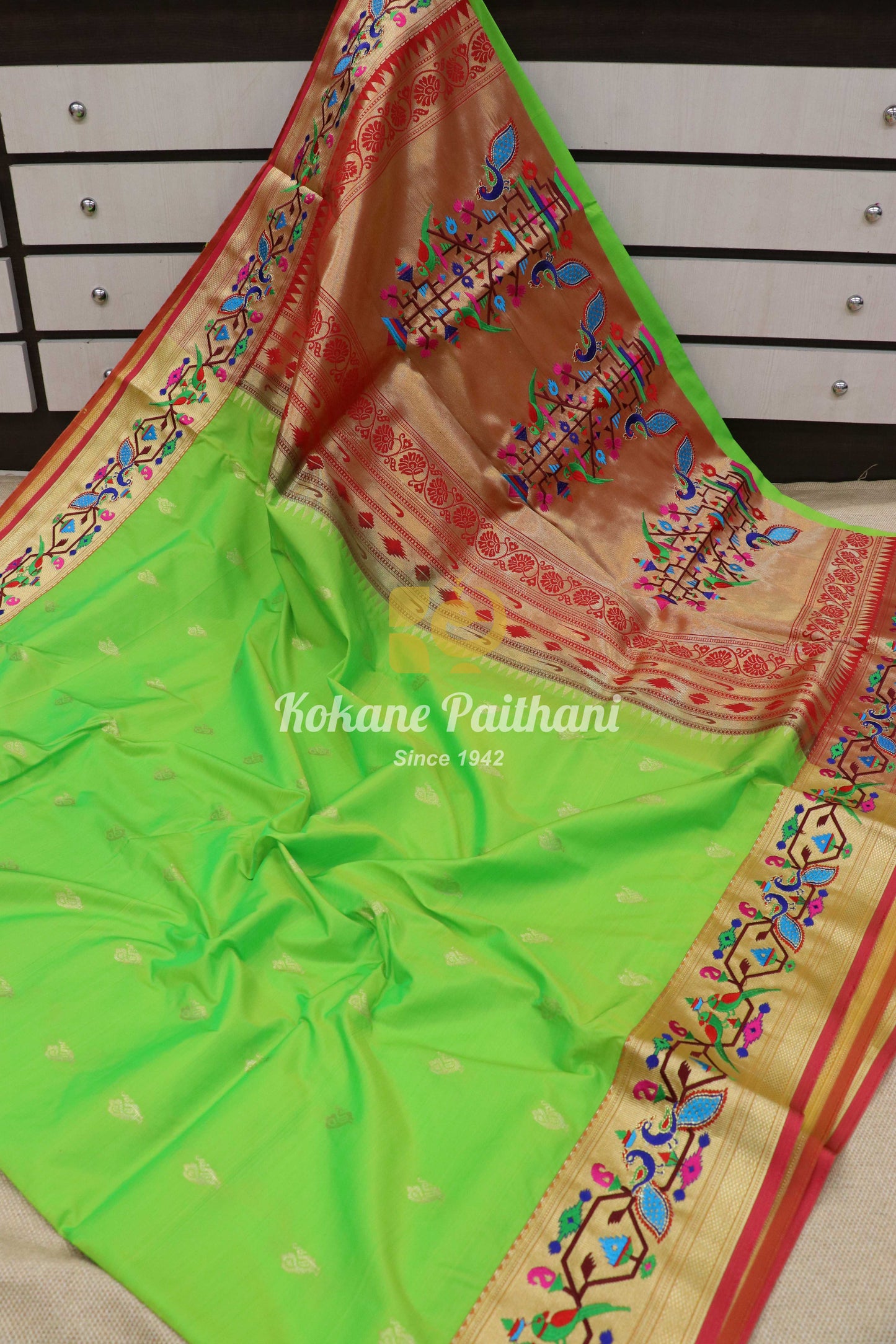 Embroidery Brocade Paithani Saree