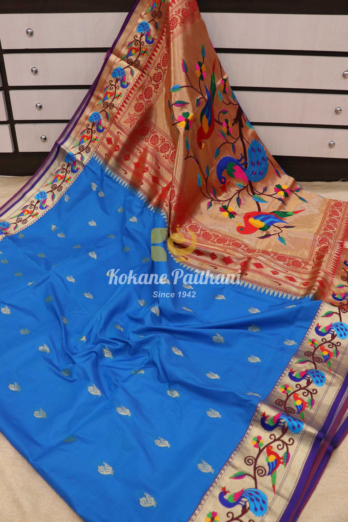 Embroidery Brocade Paithani Saree