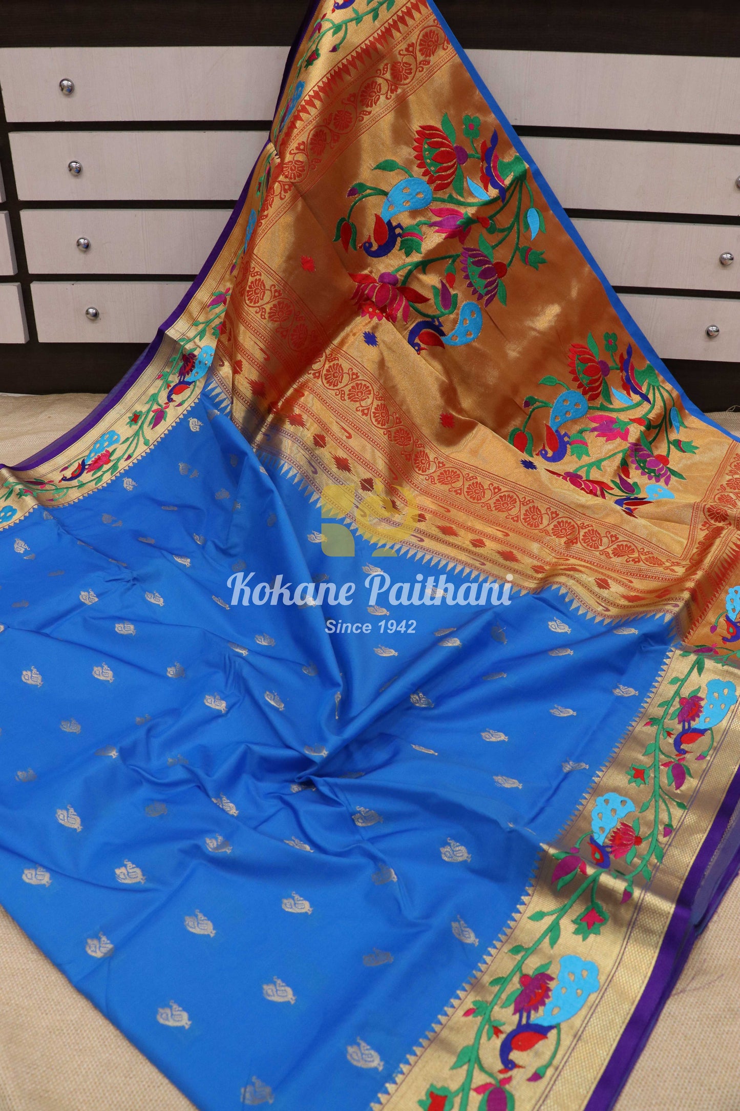 Embroidery Brocade Paithani Saree