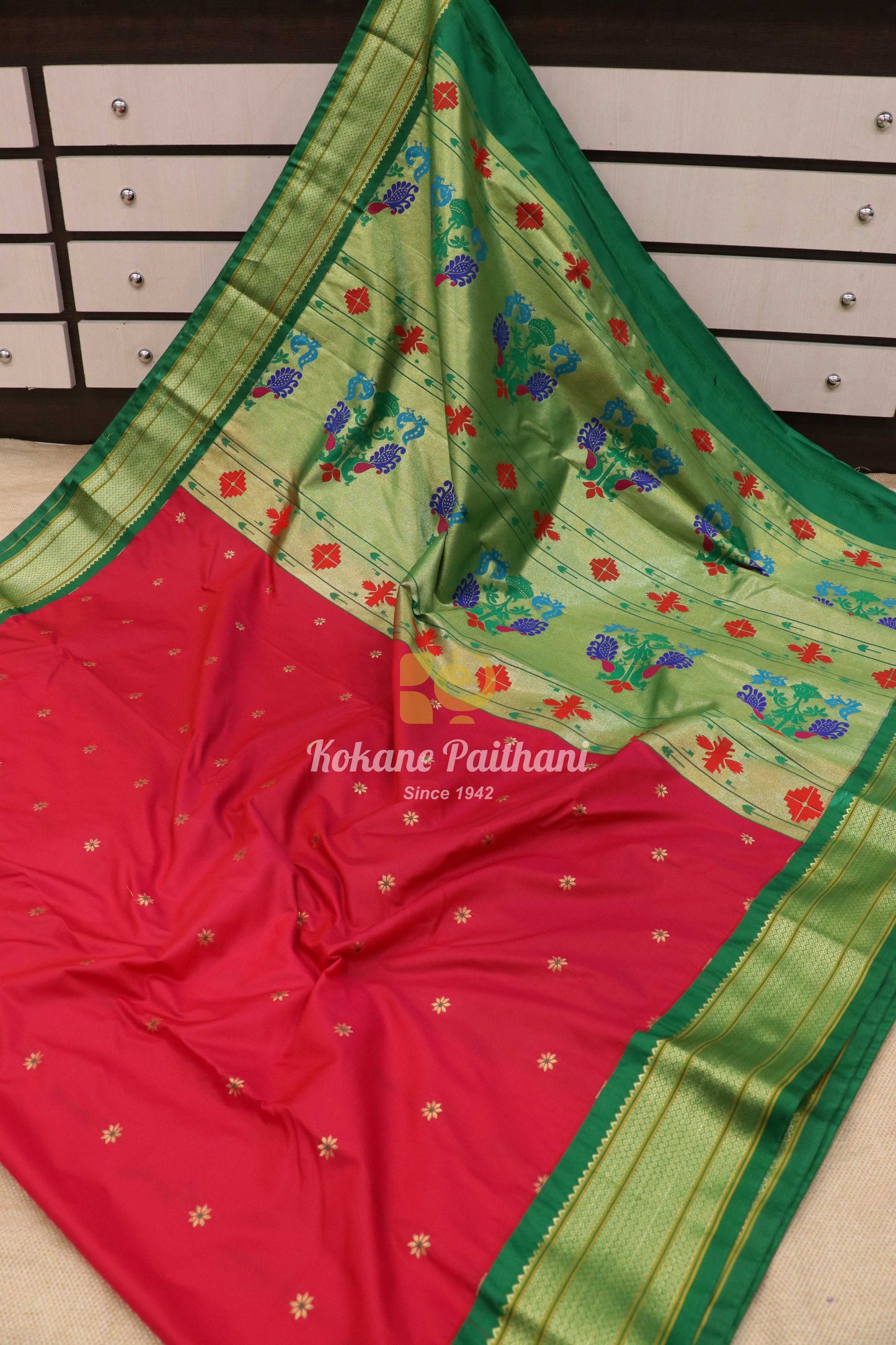 Kadiyal Semi Paithani Saree