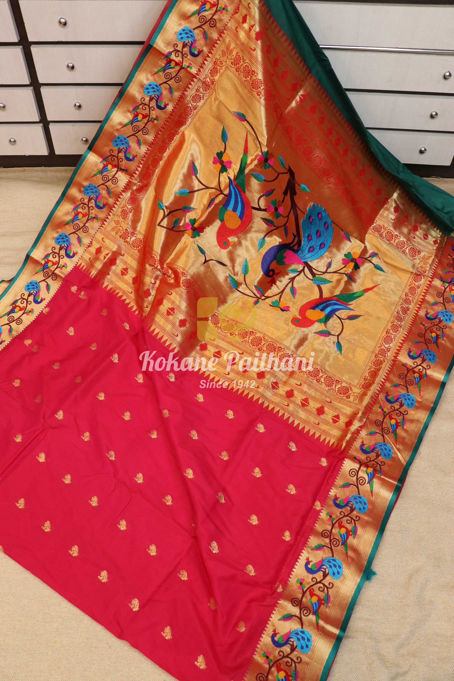Embroidery Brocade Paithani Saree