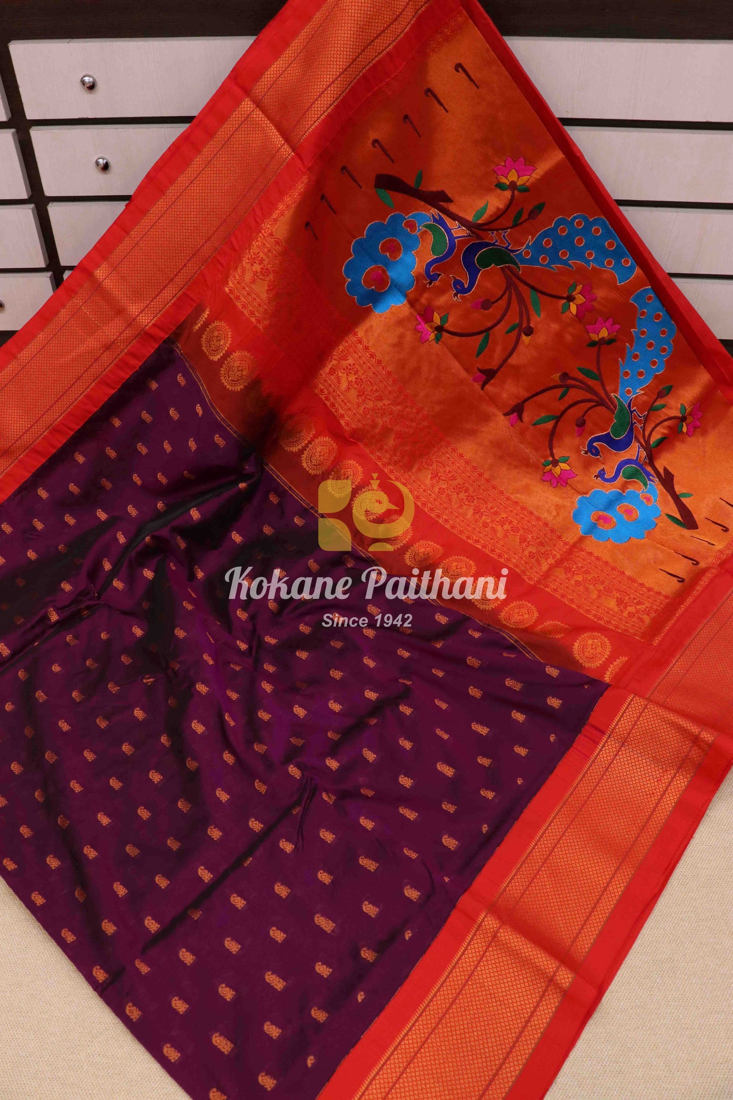 Kadiyal Rich Pallu Paithani Saree