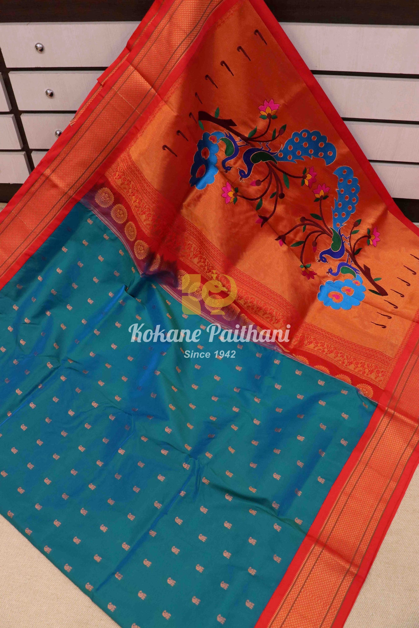 Kadiyal Rich Pallu Paithani Saree