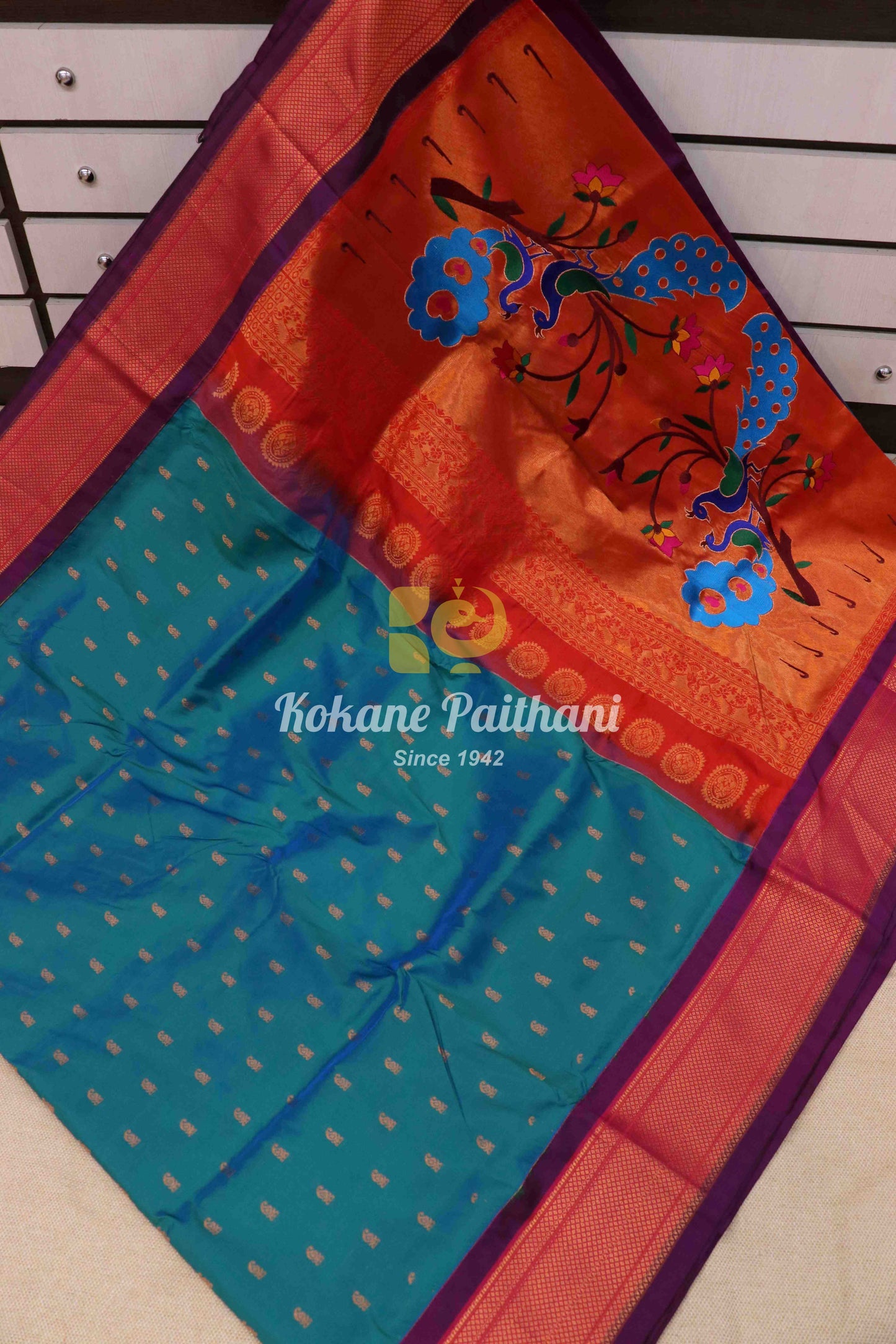 Kadiyal Rich Pallu Paithani Saree