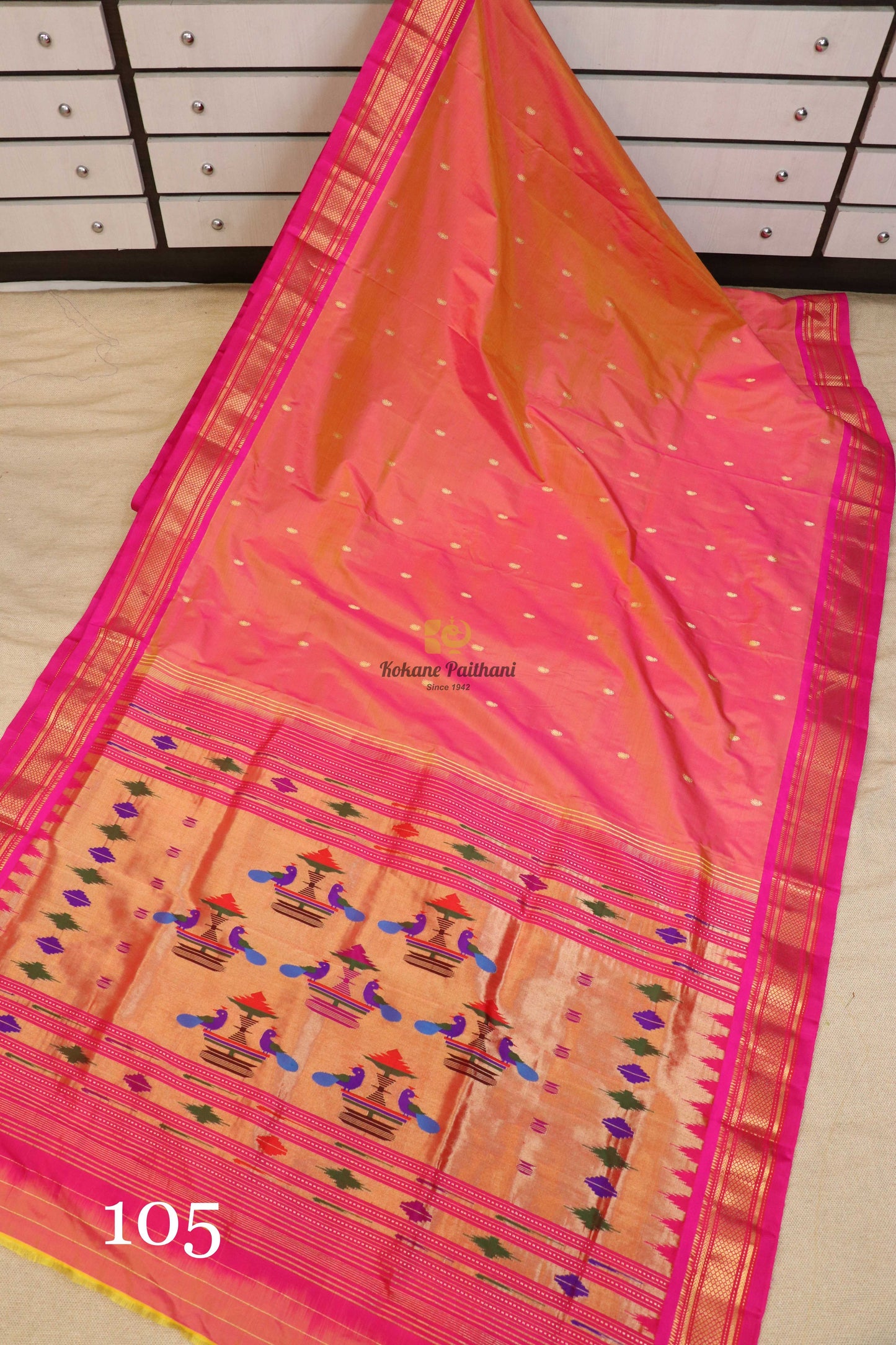 Traditional Pallu Silk Paithani Saree