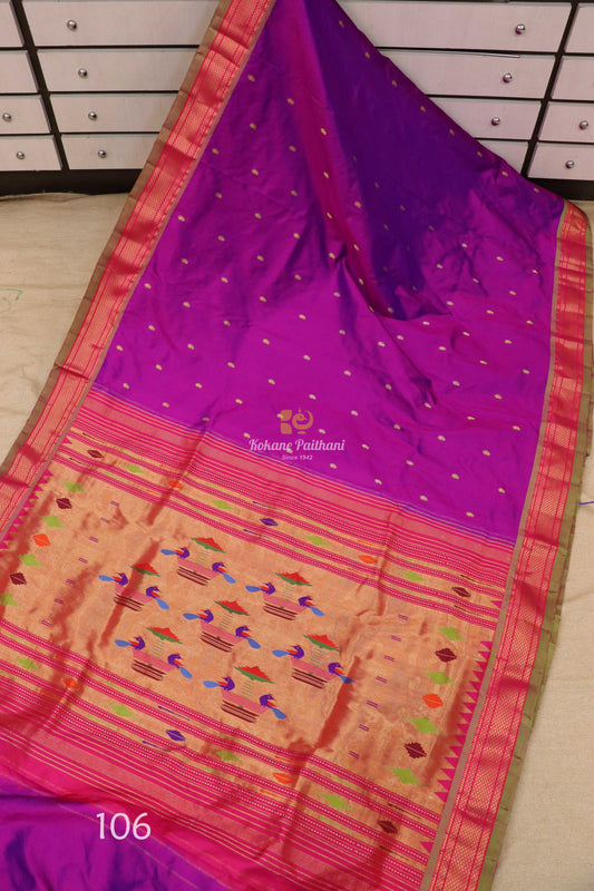 Traditional Pallu Silk Paithani Saree